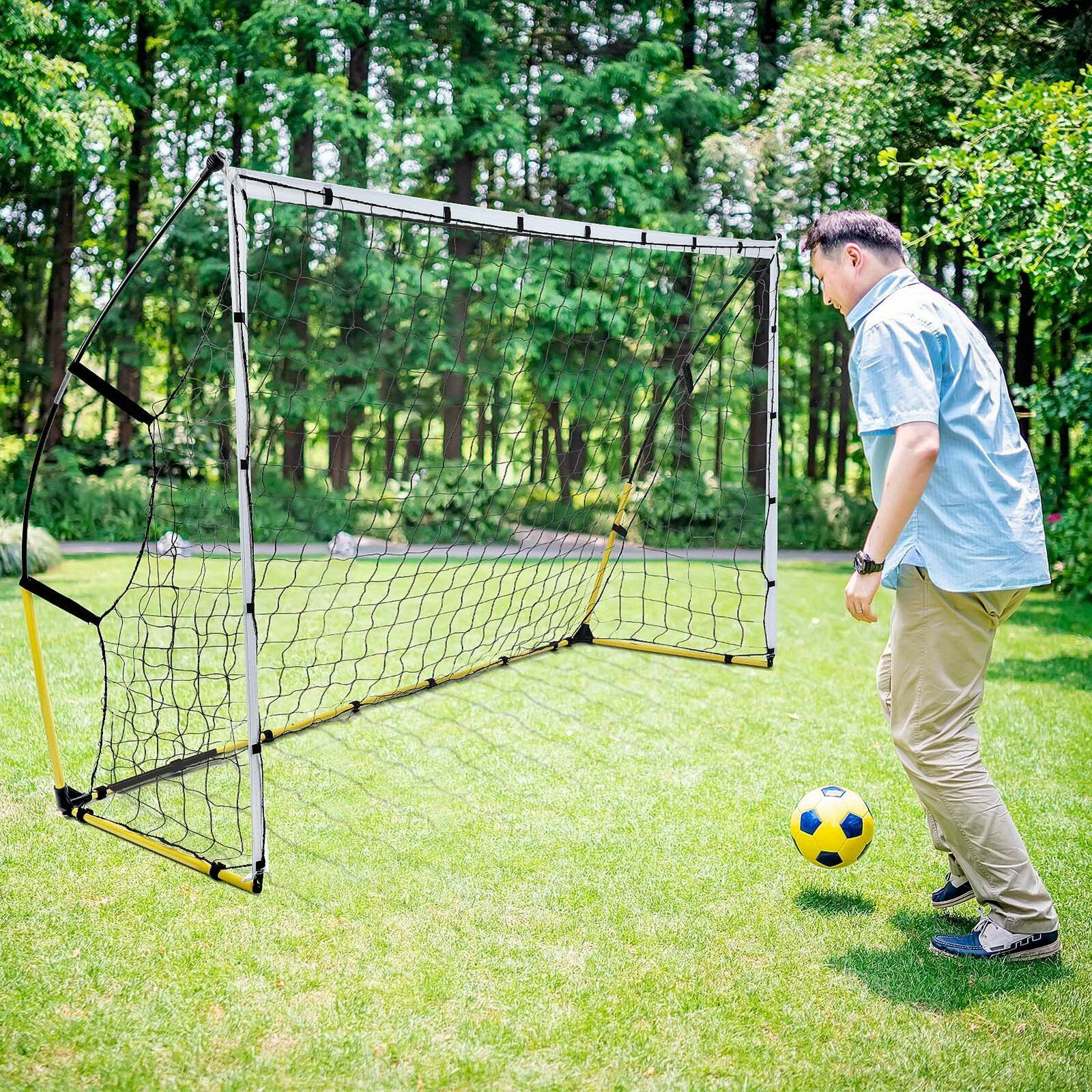Image of 8 Feet X 5 Feet Large, Portable Soccer Goals For Training And Garden Including Bag