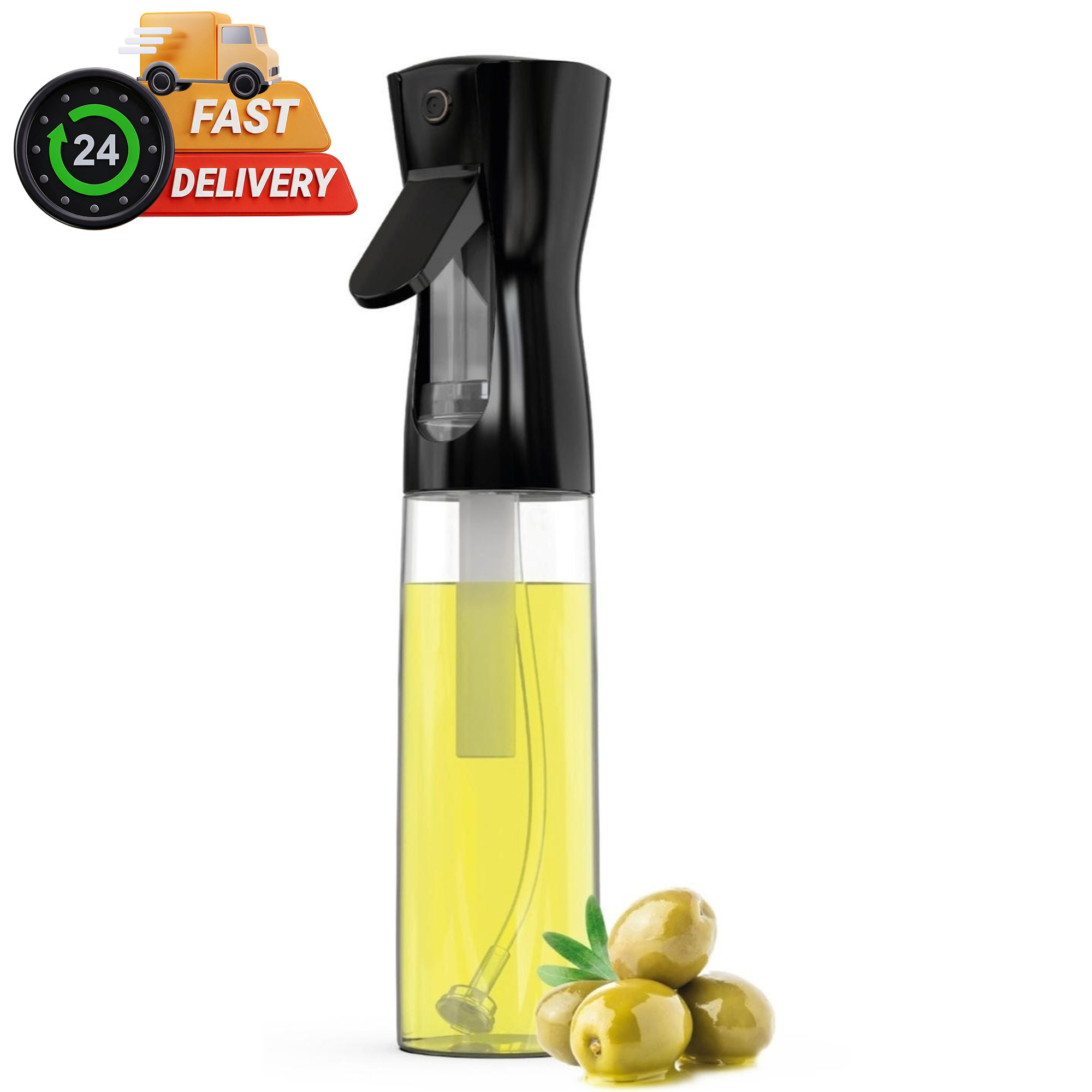 TEMU Pulverizador Aceite Spray para Cocina. Dispensador de Aceite en Cristal de 200 ml Aceitera Spray Pulverizador de Niebla , Rociador Difusor
