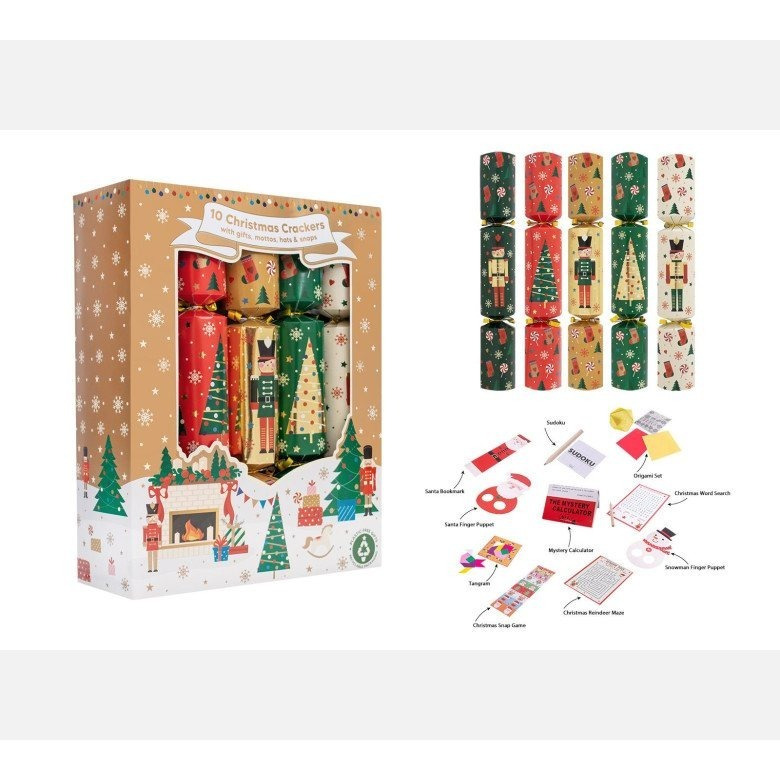 TEMU Christmas Crackers Family 10 Pack 30cm - Nutcraker Xm1137
