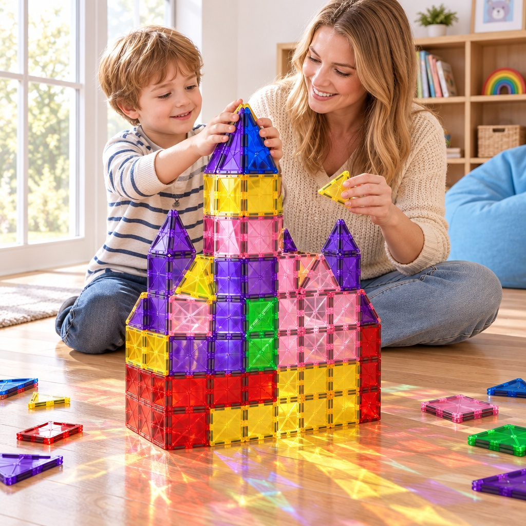 Image of 72-piece Building Block Set - Toy, Sensory Enlightenment Gift Box - Creative Building Toy Set - Birthday Gift