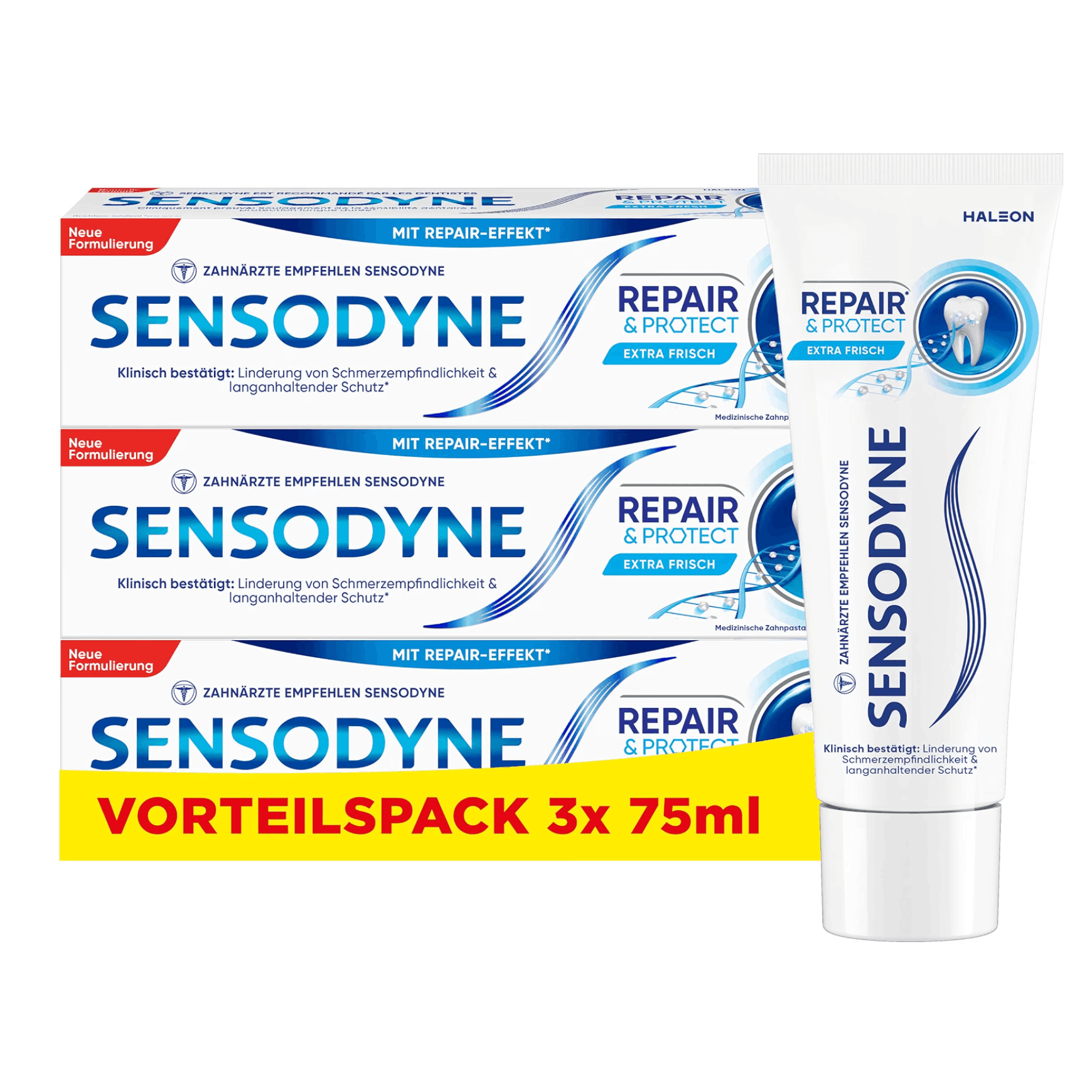 Image of Toothpaste, 3x75ml, For Sensitive Teeth
