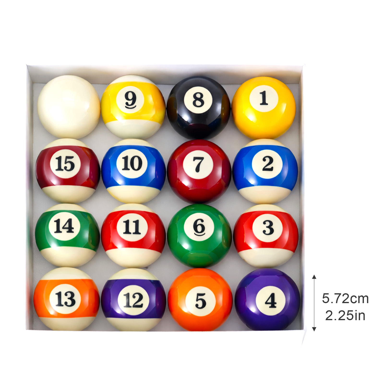 Image of 16-piece Pool Billiard Ball Set (), 57.2 Mm – Official Uk Size Billiard Balls For Professional Play, Game Rooms, And Bars – Extremely Shock-resistant And Set