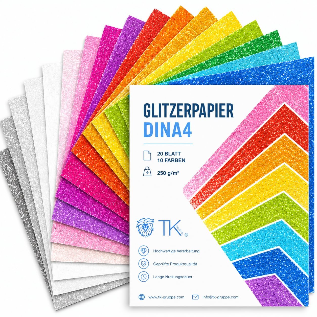 Image of Tk 50-pack Glitter Paper, /m² - A4 Printable Craft Paper, /m²