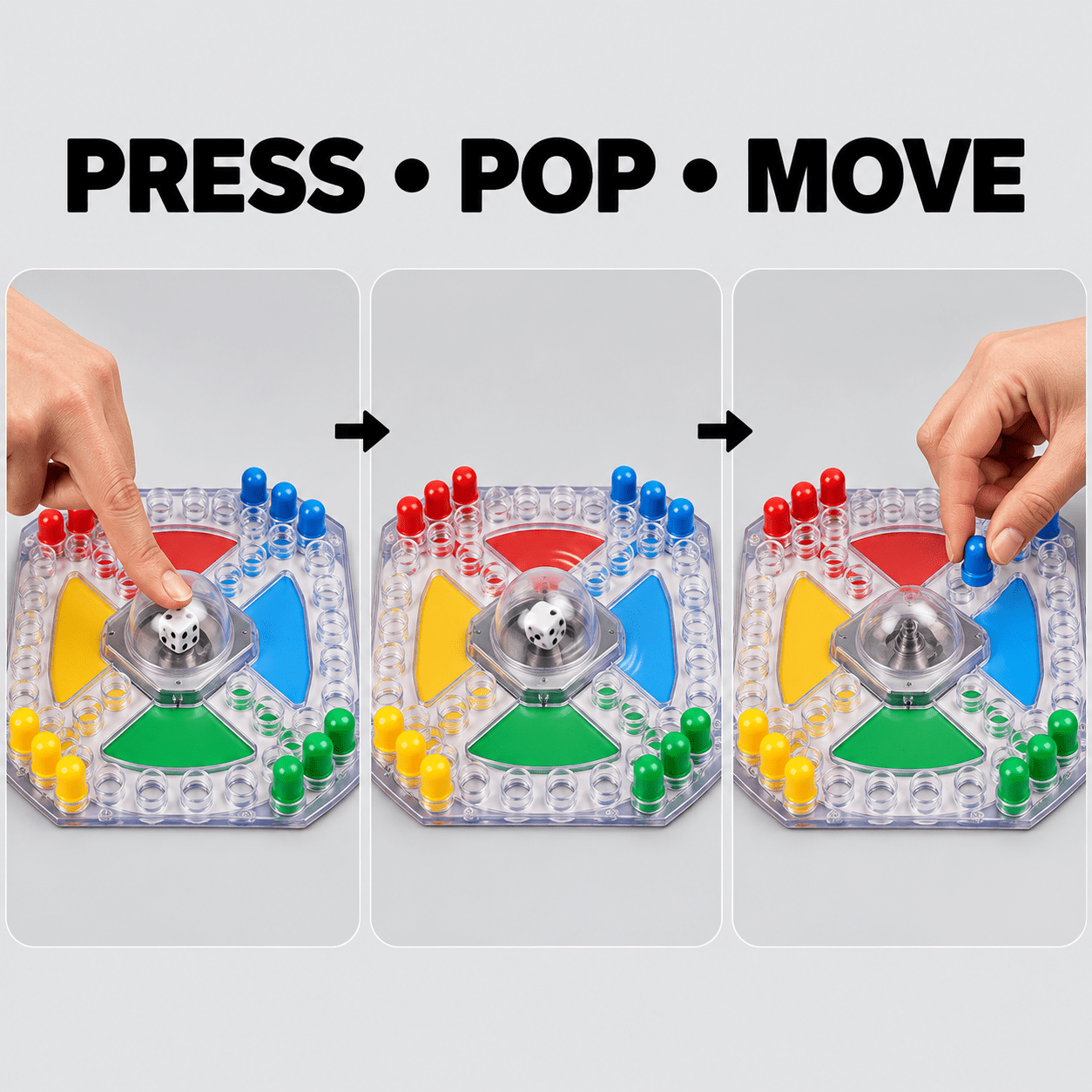 Pop-Dice Race Board Set, Strategy Game
