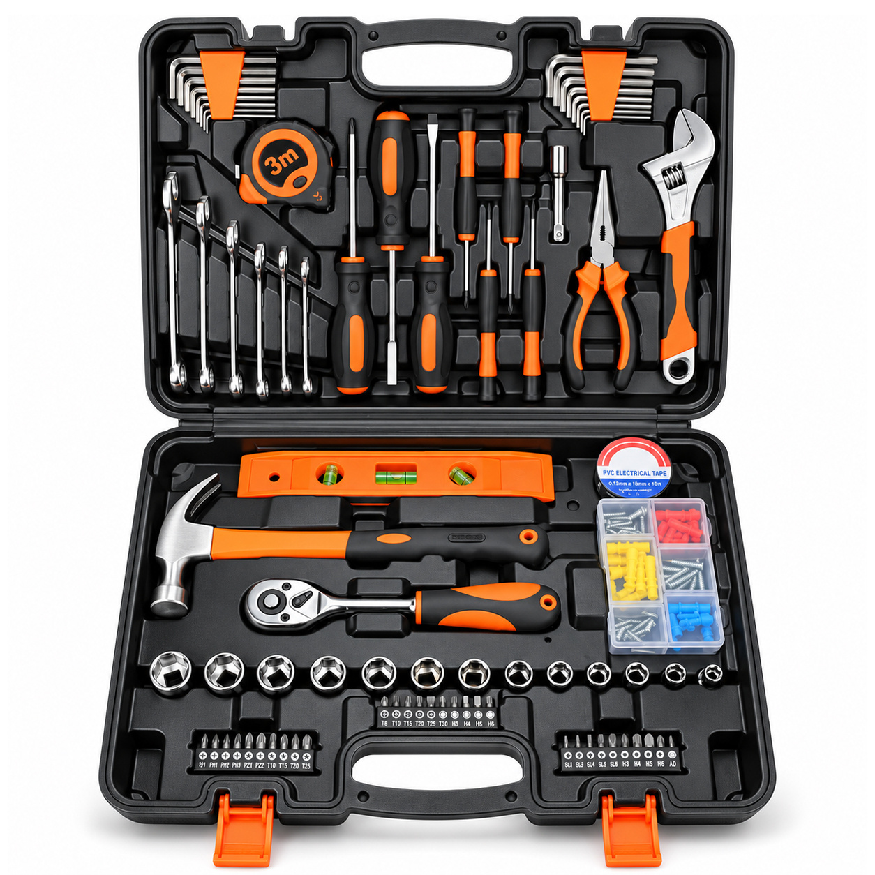 TEMU 141-piece Multi-functional Household Tool Kit, Screwdriver And Socket Set, Portable Storage And Repair Tool Set For Home, Car, Dormitory, Diy