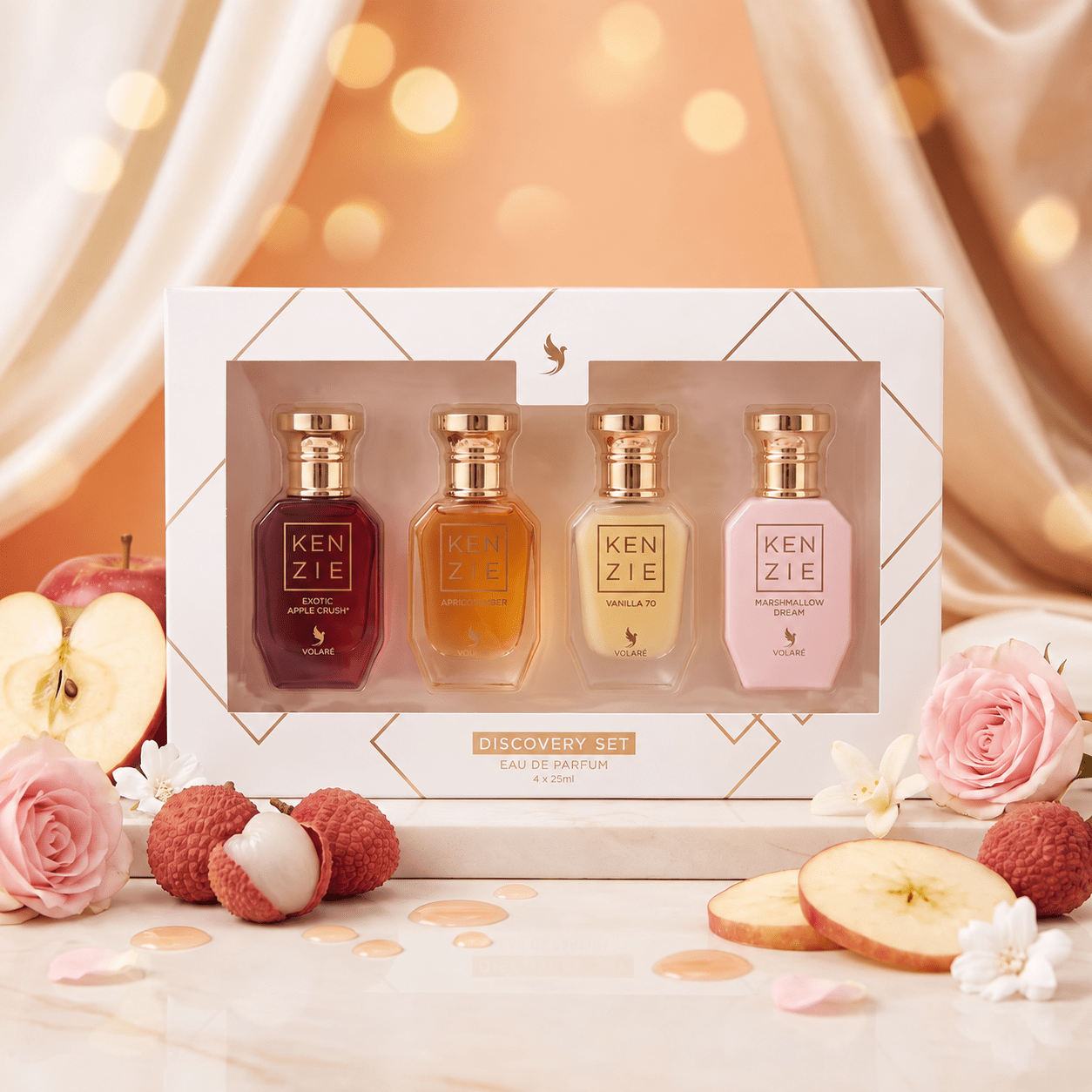 TEMU Coffret 4 Eaux de Parfum : Apple Crush, Amber Lychee, Vanilla 70, Marshmallow Dream 4 x