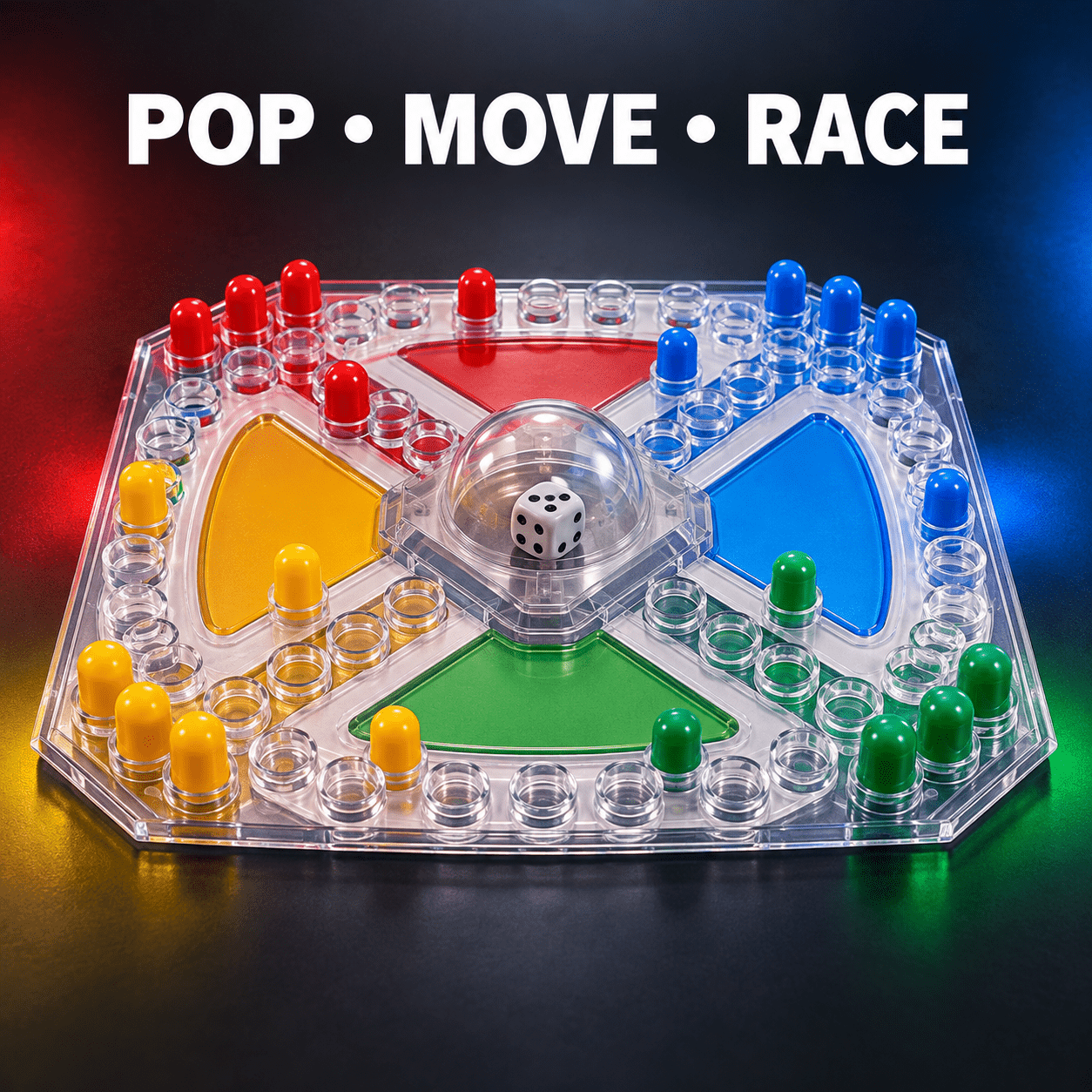Pop-Dice Race Board Set, Strategy Game