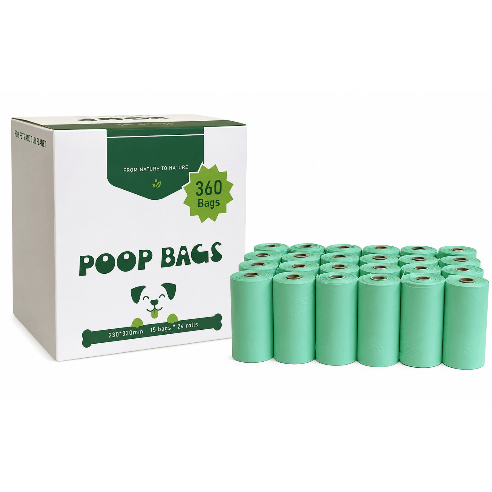 TEMU Bolsas Para Recoger Excremento/Caca De Perro , 360 ud (24 rollos de 15 ud) / 540 ud (36 rollos de 15ud)