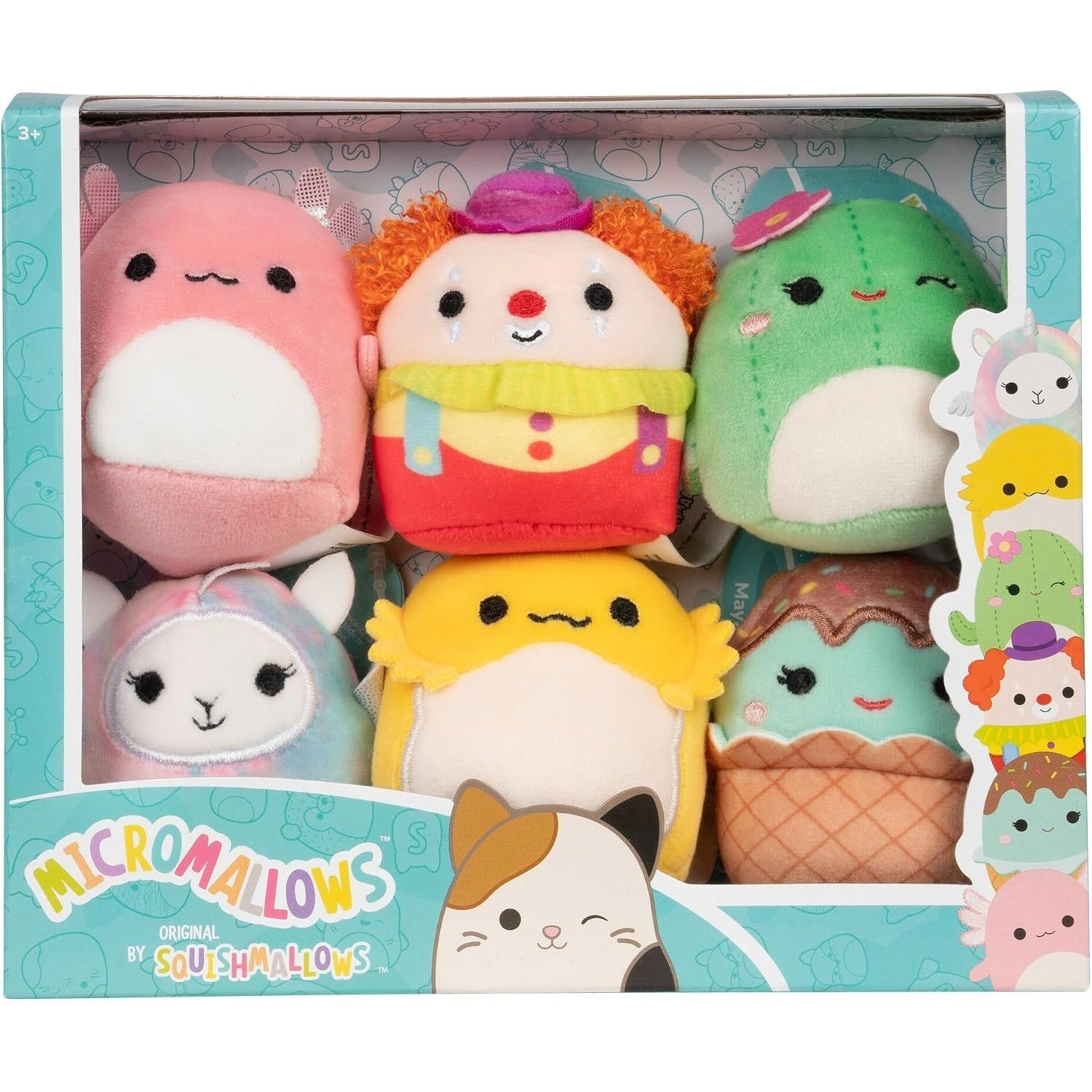 Micromallows Squishmallows Original 6-Pack Plush Toy Set