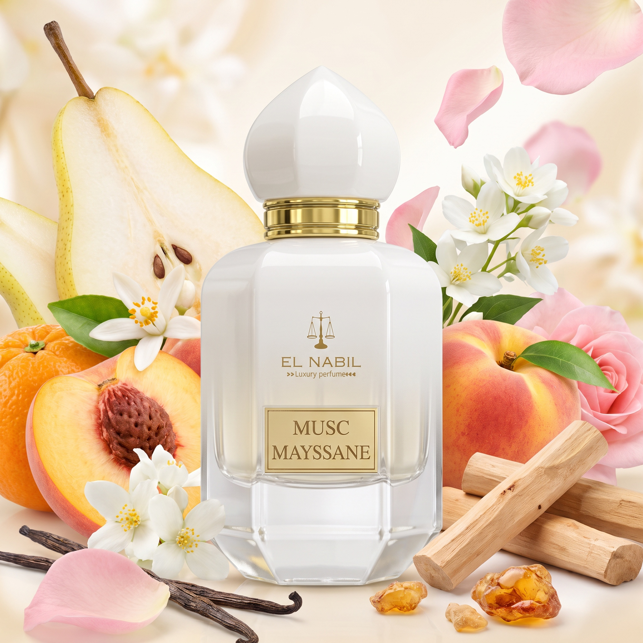 TEMU MUSC 65ml – Parfum Floral aux Notes de Poire, Pêche et