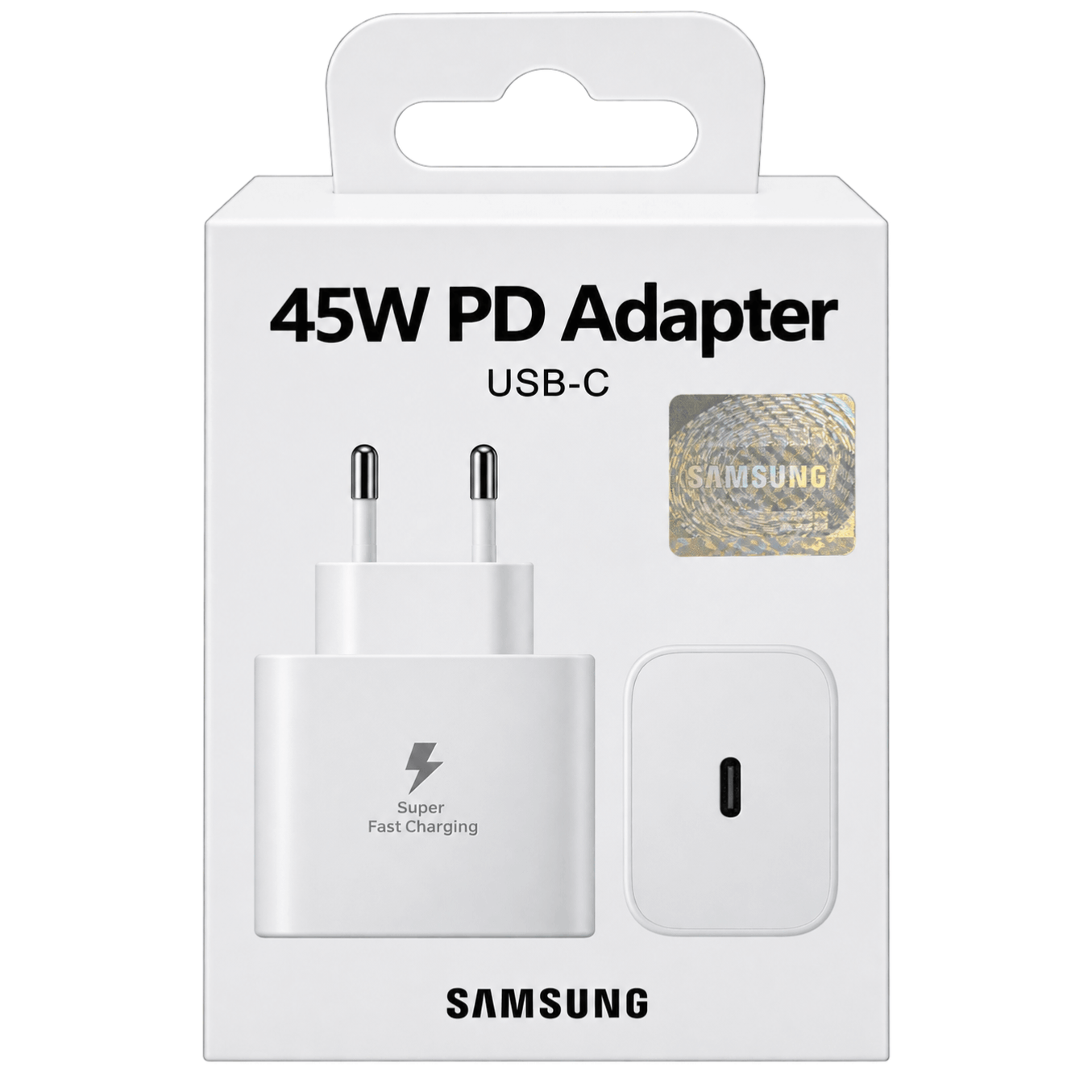 TEMU Adaptador Cargador Rápido Original Samsung de 45W, Cargador de Pared con Entrega de Energía PD PPS, Carga Rápida 3.0, Carga Súper Rápida USB C