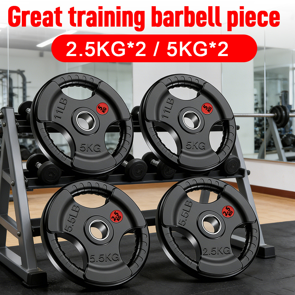TEMU Piastre per manubri in gomma da 15Kg (2 X 5Kg + 2 X 2.5Kg), �50Mm, piastre di peso standard , adatte per manubri, manubri, fitness e allenamento