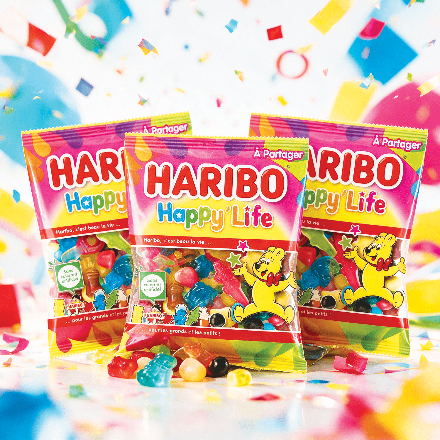 Image of 3rd Pack - Haribo Happy Life 3x 275g - Special Edition From French