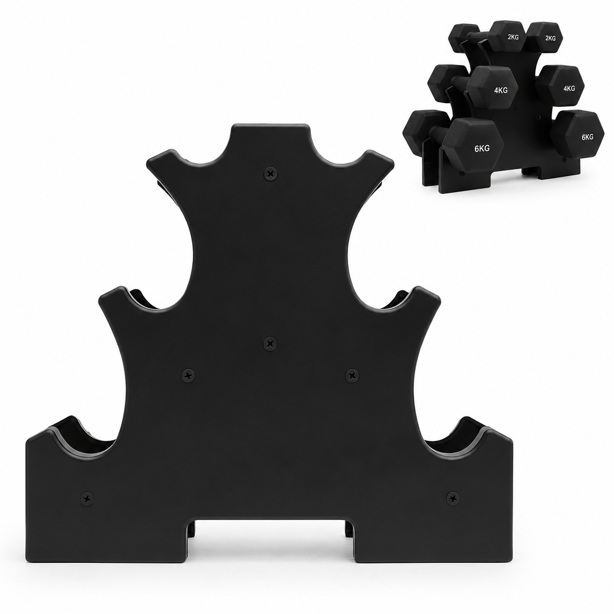 TEMU 3-tier Dumbbell Mini Rack - Compact Weight Storage Stand