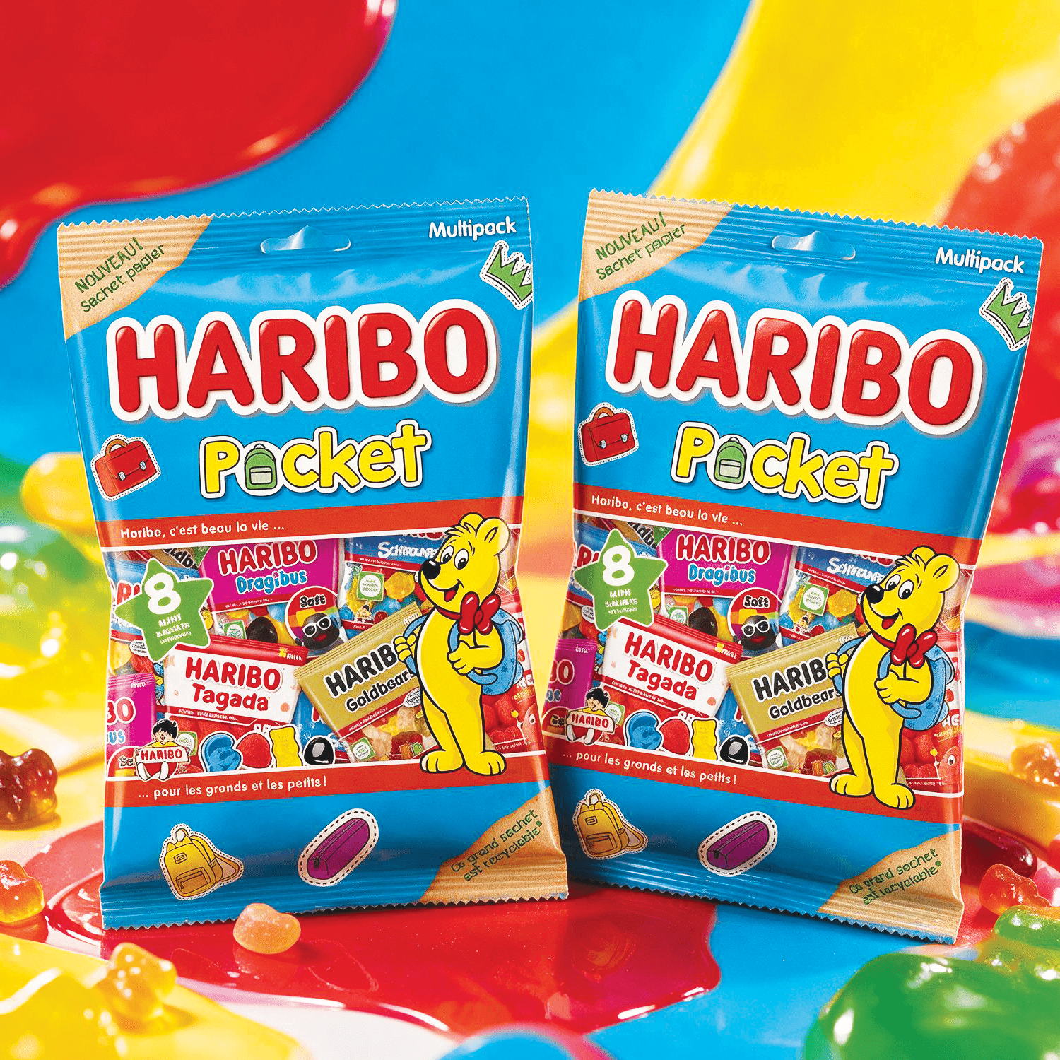 Image of 2-pack - Haribo Pocket 2x 340g - Special Edition From France