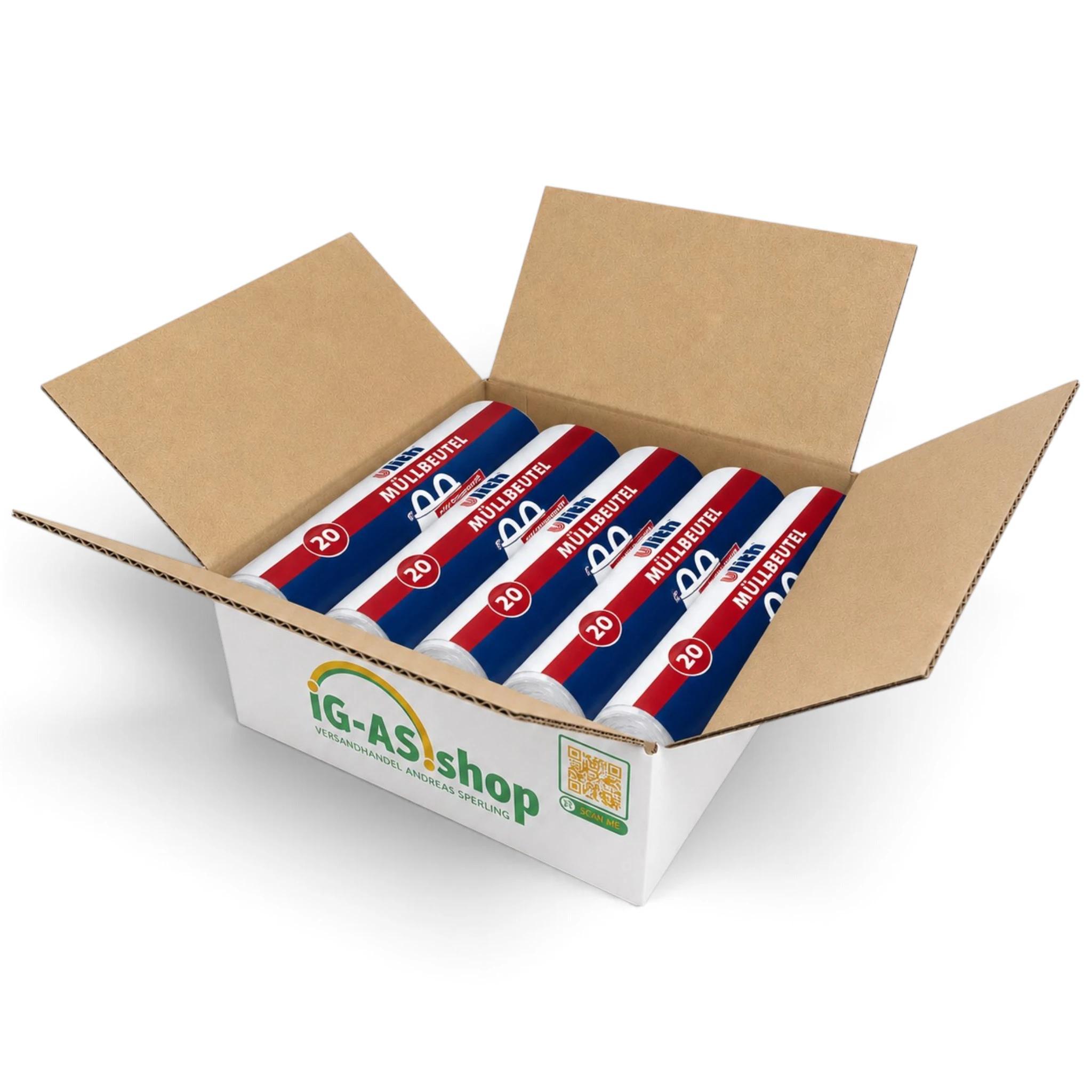 Image of 10 Rolls / 200 Bags Of Trash Bags With Handles, 60 , 20pcs Per Roll, Tear-resistant & Liquid-tight, Product & Packaging , Trash Bags