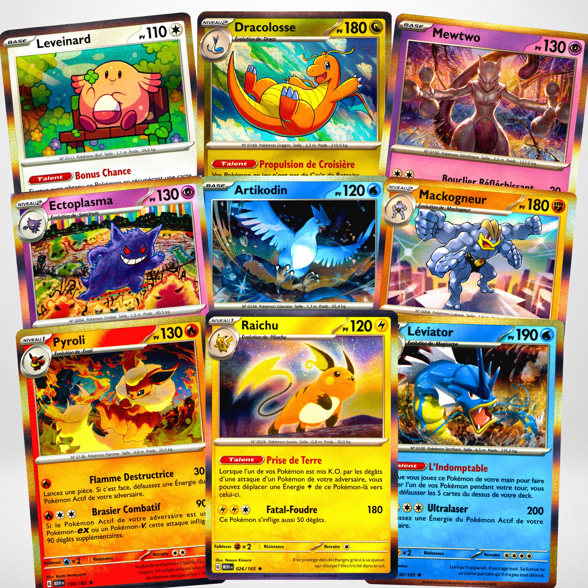 TEMU Set Complet 151 Français – 25 Cartes Brillantes, 100 % Complet et – Cartes Écarlate et Violet – Collection pour et Cadeau