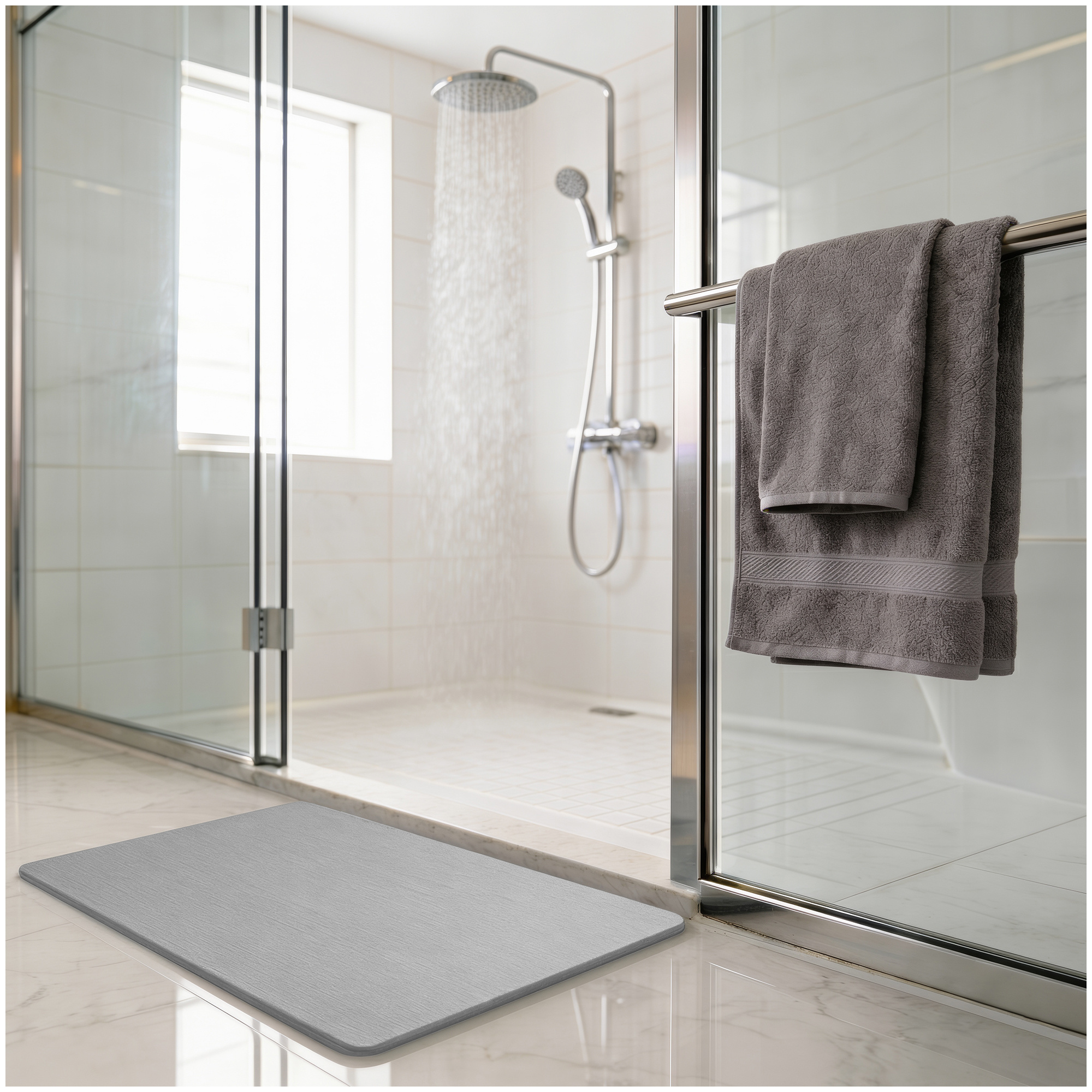 TEMU Alfombra Diatomita Baño de Secado Rápido – Alfombrilla Diatomíta Ultra Absorbente – Alfombra Baño Diatomita Antideslizante, Para Ducha y Baño