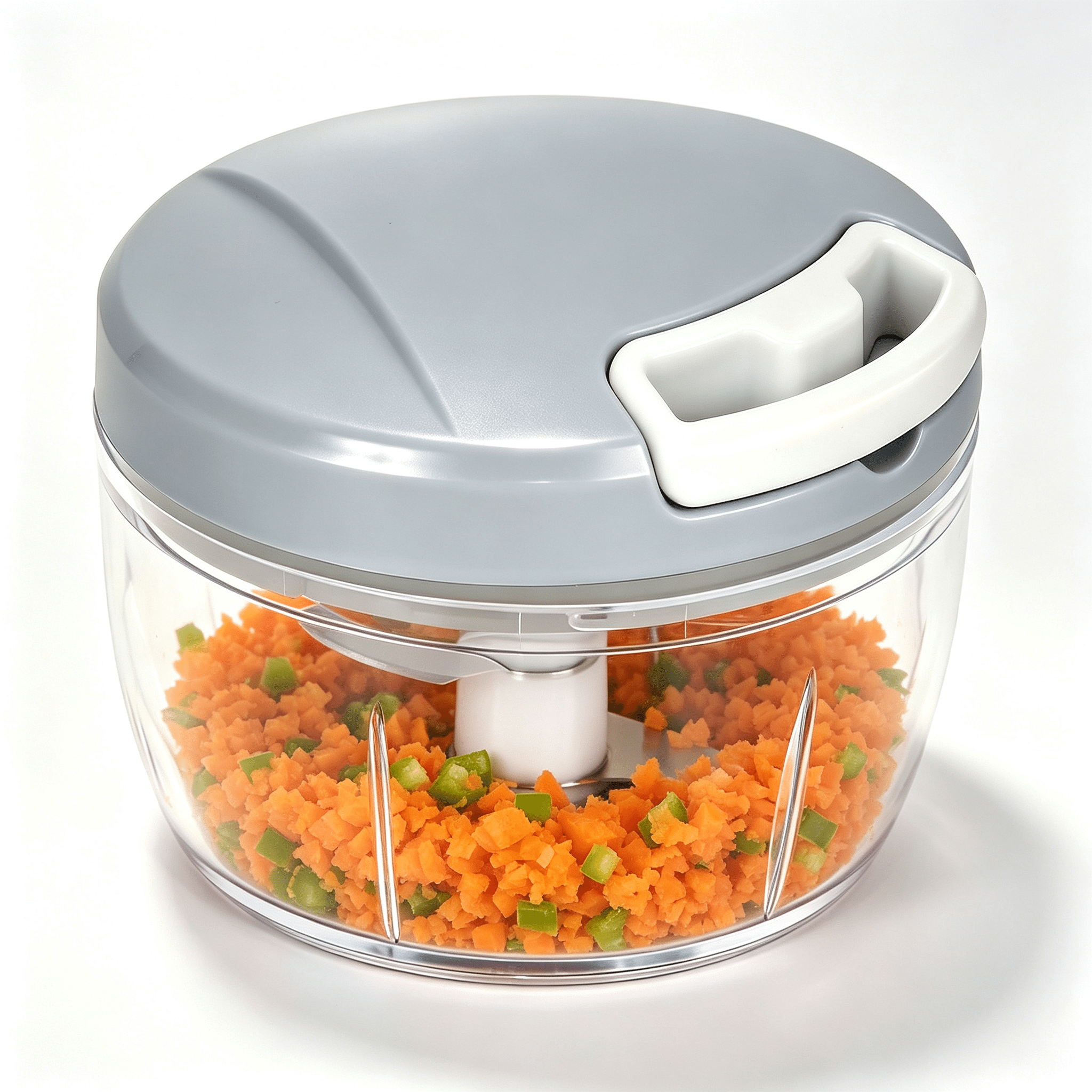 TEMU HOME Cortador de Alimentos Manual con Tirador - 9 x 6 cm - Pica y trocea tus alimentos de forma rápida y sencilla con práctico cortador manual.