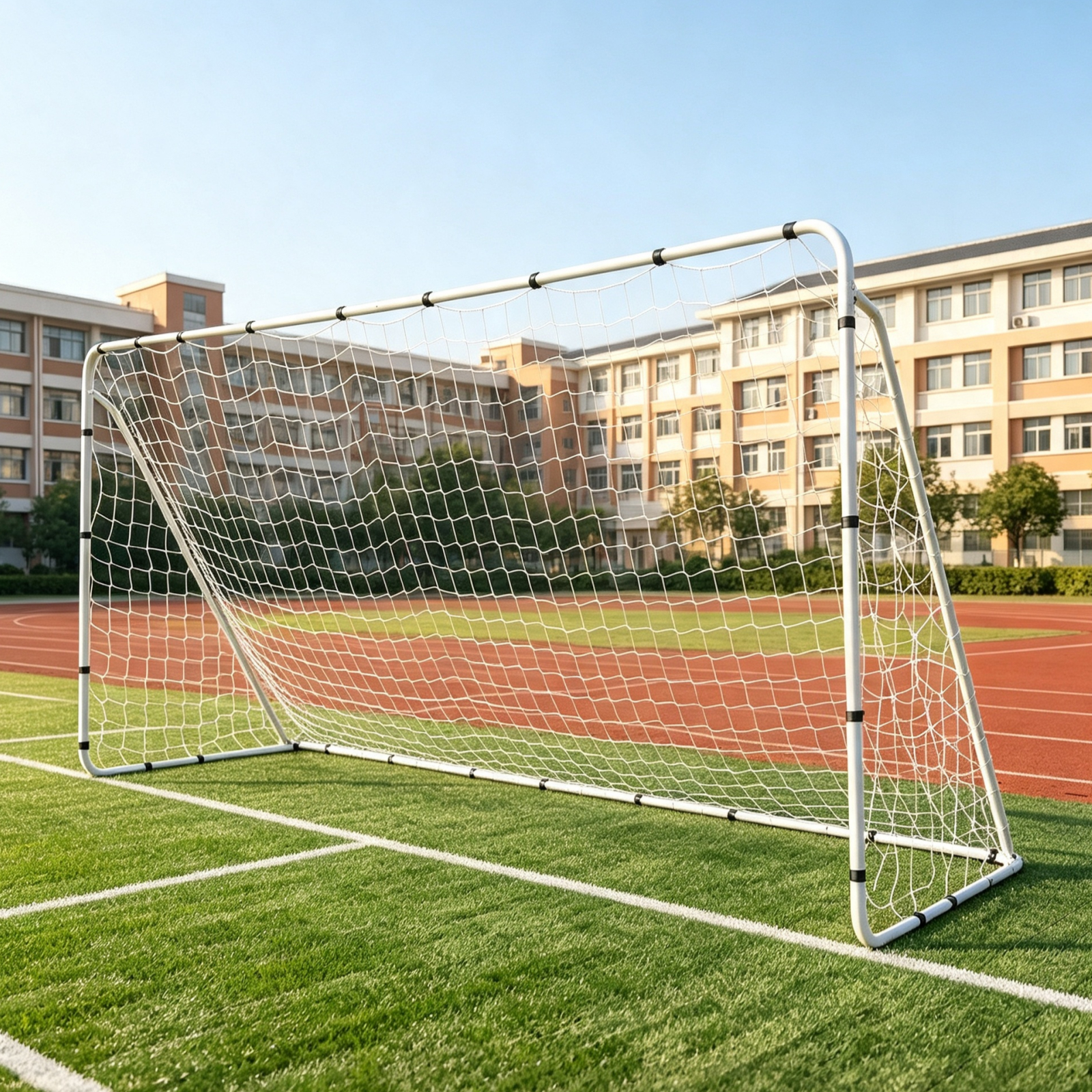 Image of 12 X 6 Ft/367 X 124 Cm Soccer Goal Heavy-duty Metal Frame & Pe Netting