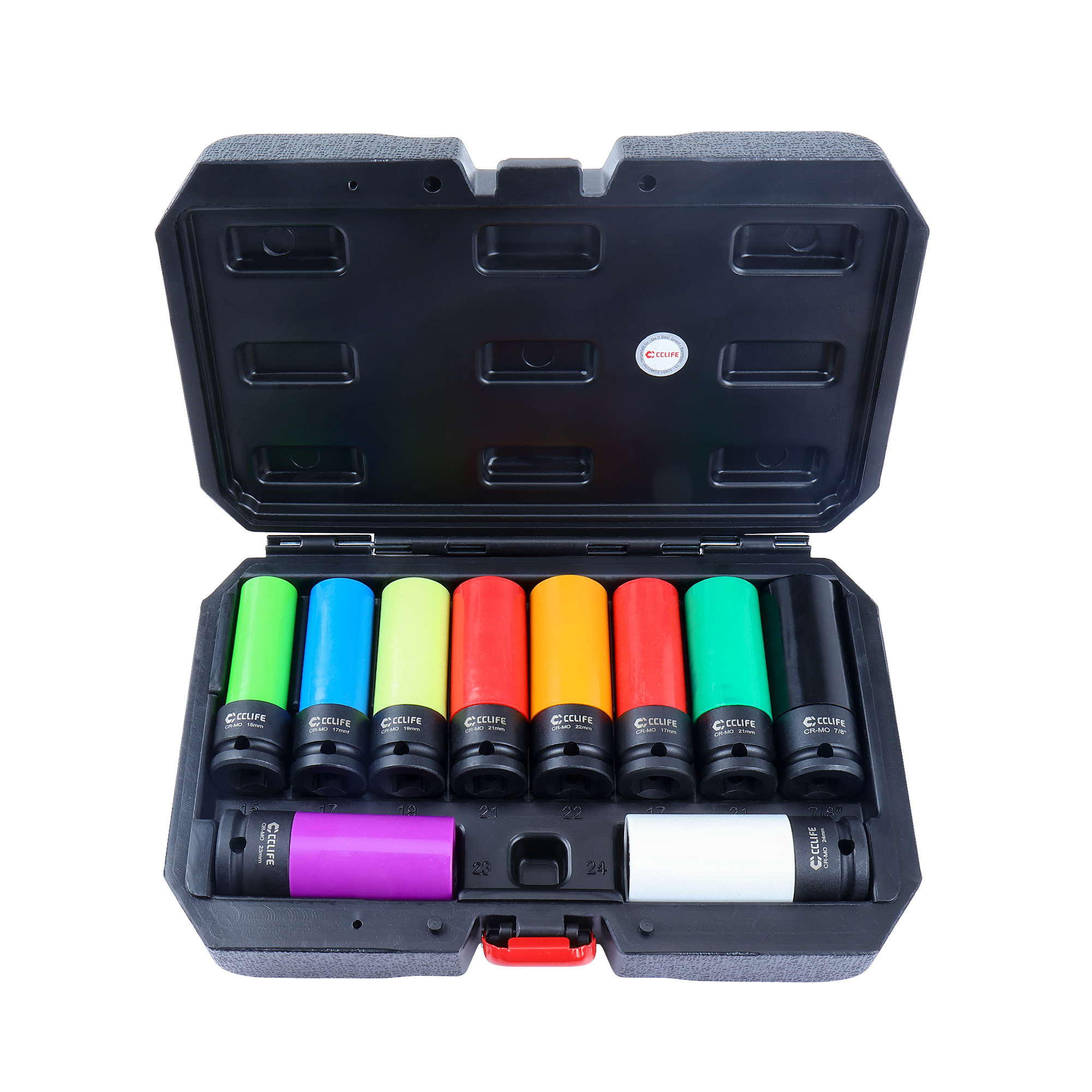 Image of Impact Wrench Nut Set 1/2", 10-piece 15-24 Mm Cr-mo