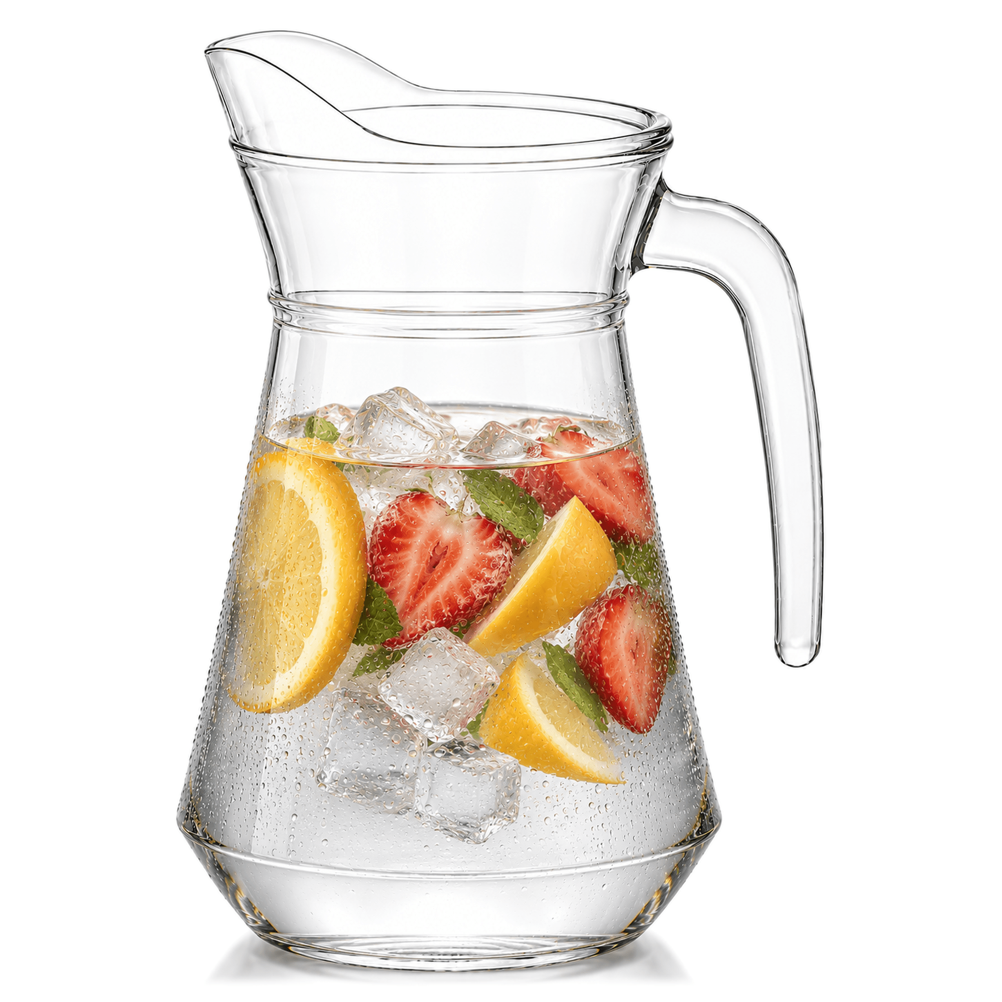 Image of Classic 1.25 L Glass Jug With Handle And Spout, Water Carafe Made Of Glass, Dishwasher-safe Glass Can For Water, Juice, Lemonade, Iced Tea, For Home And