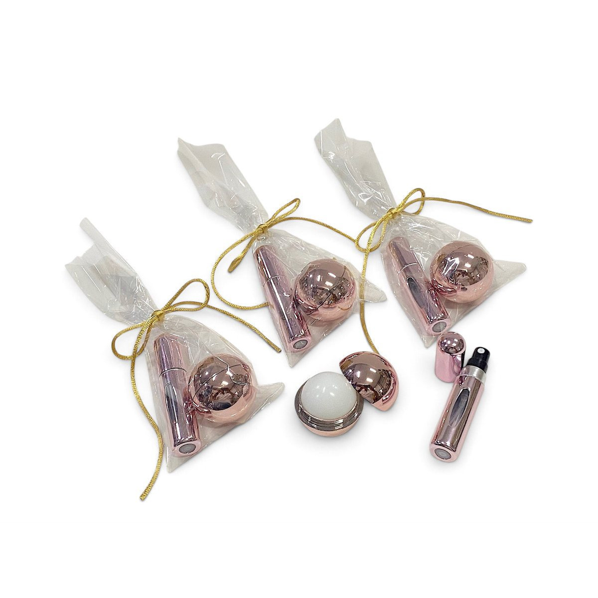 TEMU de 10 Atomizadores recargables y bálsamo de labios en color rosa - regalos para invitadas de boda, bautizos, comuniones, regalos de - detalles