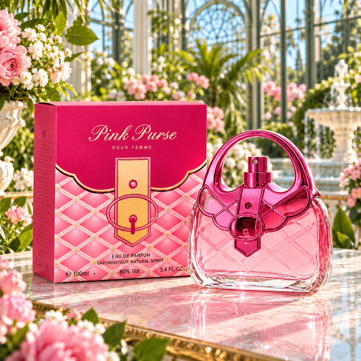 TEMU Perfume For Ladies Ladies Perfume – Pink Purse 100ml Edp, Floral Fruity Perfume For Woman With Peach, , Freesia, Coriander, Rose, Jasmine,