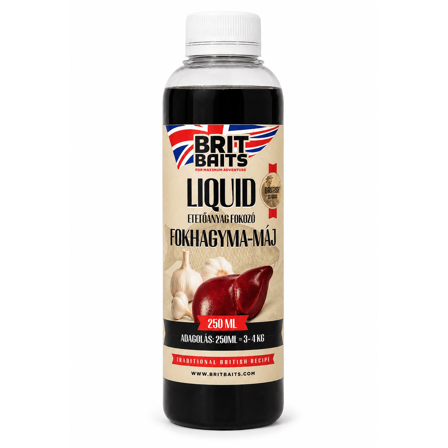 Image of Britbaits Garlic-liver Liquid (250 Ml) - Garlic-liver , For Method Mix, Pellets And Bait
