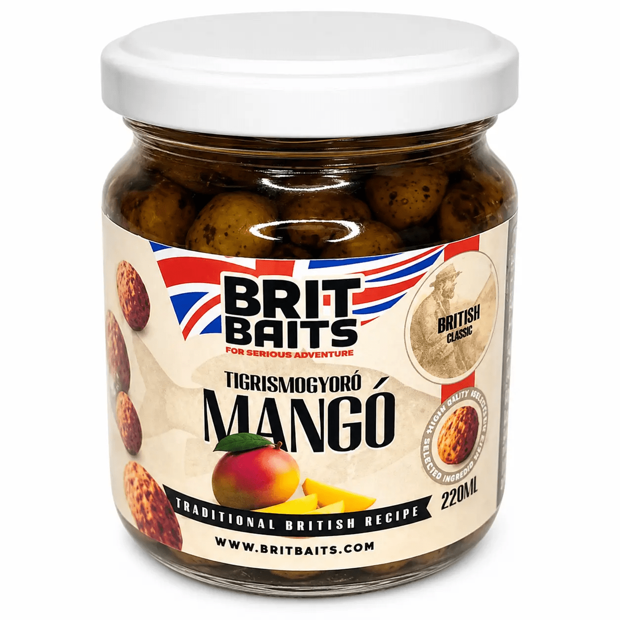 Image of Britbaits Mango Xxl Cooked Tigernut (220 Ml) – Aromatic Xxl Tigernut In Juice, Tropical Fruit Bait For Carp And Grass Carp Fishing