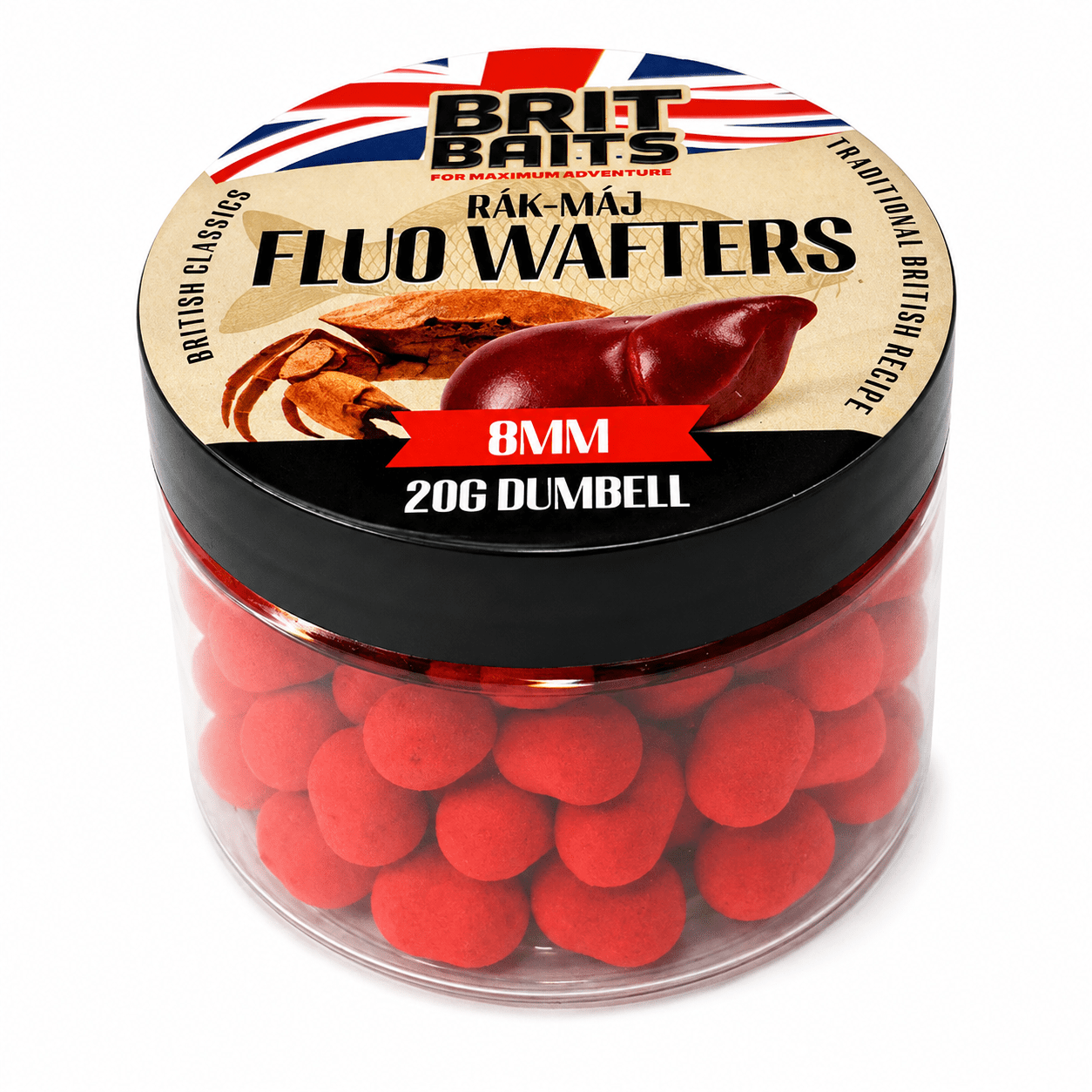 Image of Britbaits Method Feeder Dumbell Wafters 8 Mm – Crab & Liver – For Carp And Carp