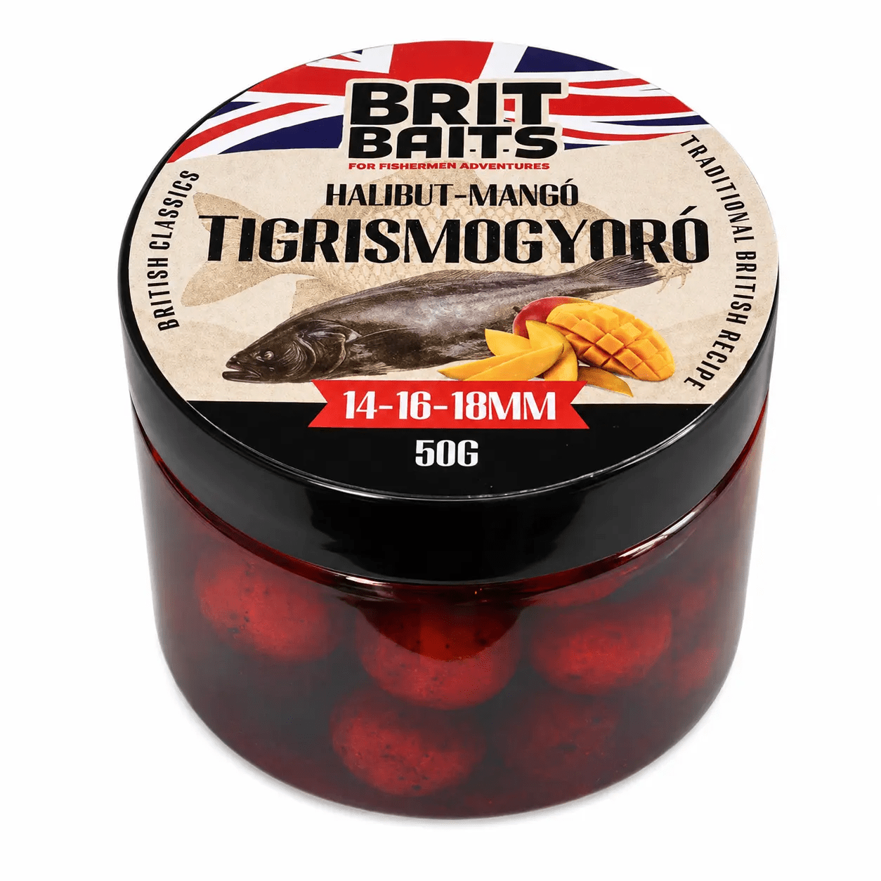 Image of Britbaits Halibut–mango Xxl Tiger Hookbait () – Red Boiled Colored Tiger Nut