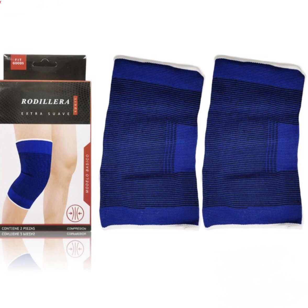 TEMU Rodillera Elástica Deportiva Soporte para Fitness Running Gimnasio Entrenamiento Pack 2 Unidades