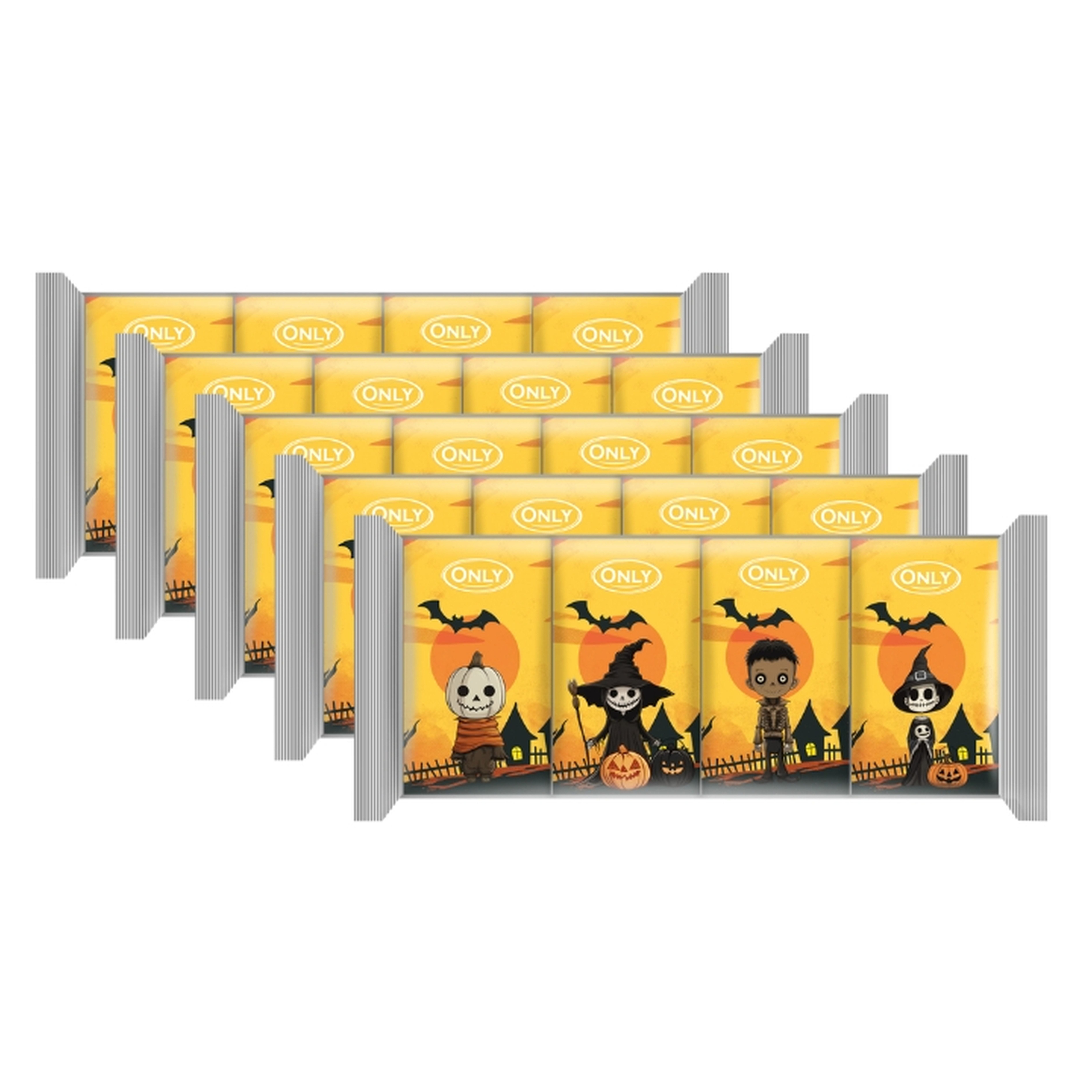Image of Train Milk Chocolate 5pcs Set - 5 X 4 X 15 G - 20 Halloween Chocolate Pieces - Whole Milk Chocolate In Spooky Design - Ideal For Halloween, Party & Candy Basket