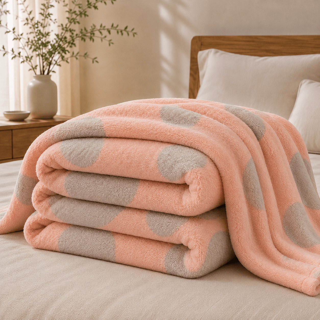 TEMU OsoNube – de Franela con Diseño Geométrico en Relieve Tipo Greca, 130 × 160, 160 × 220 y 220 × 260 cm, Microfibra 100 % Poliéster Extrasuave,