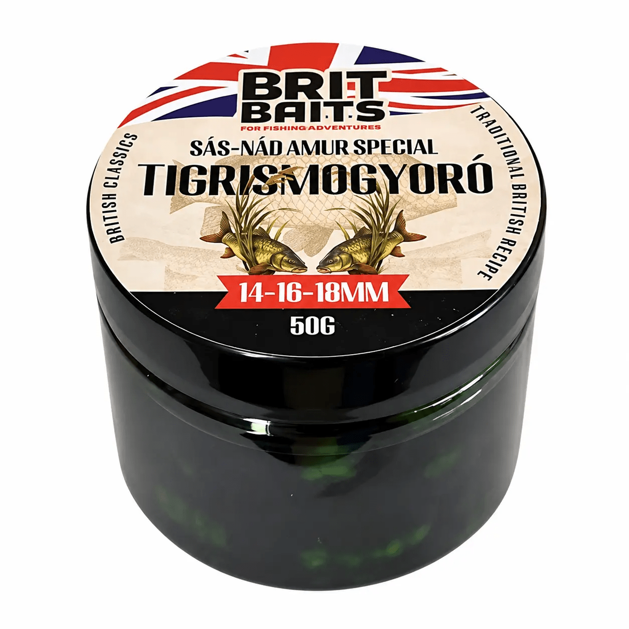 Image of Britbaits Sás-nád Xxl Tiger Hookbait () – Green Boiled Colored Tiger Nut