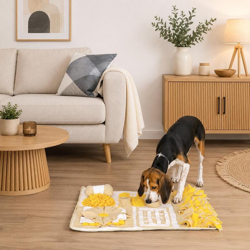 Image of Sniffing Mat For Dogs, Promotes Concentration, Stress Relief And , Made Of Fleece, Machine Washable, With Non-slip .