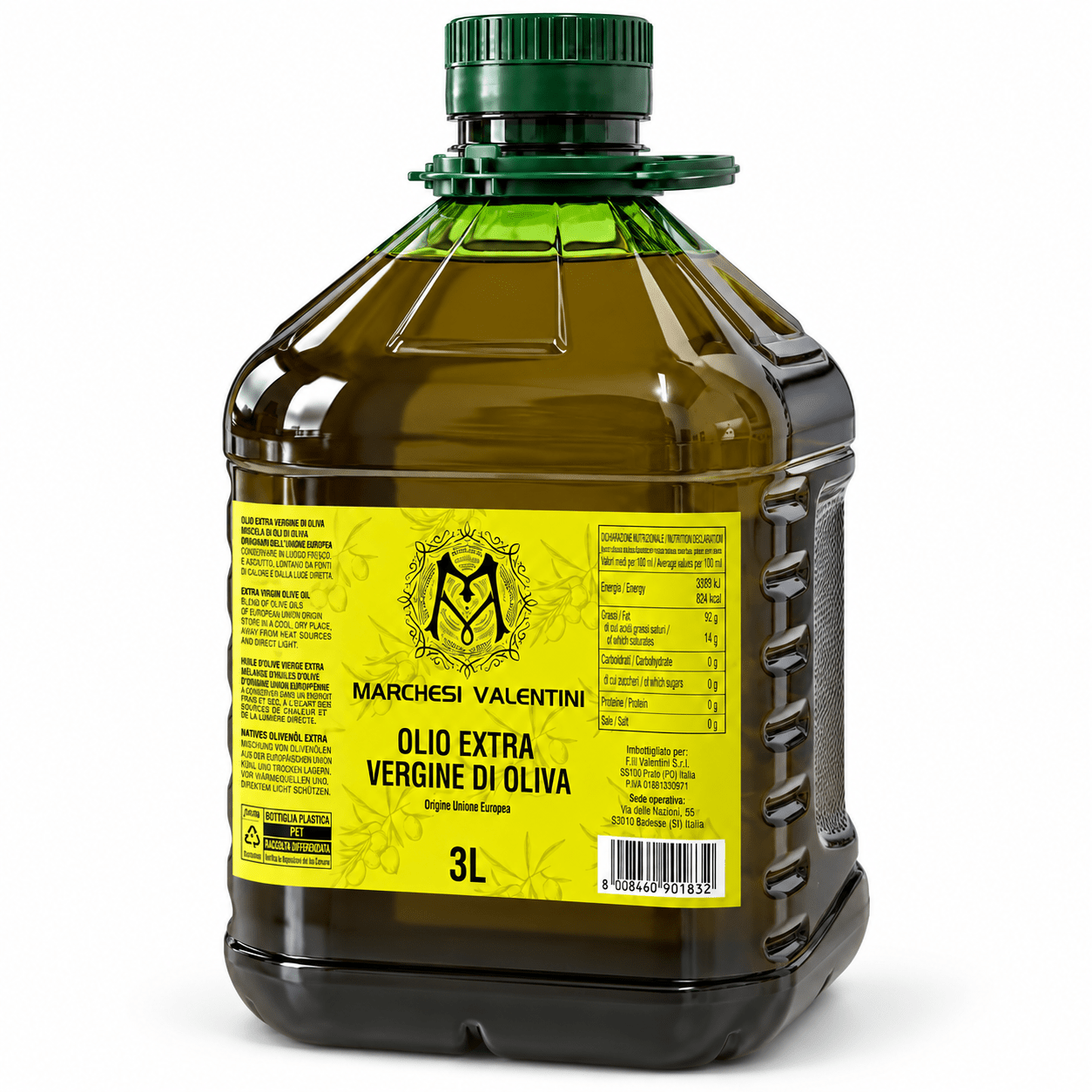 Image of Marquess Valentini Evo Oil 3l, Extra Virgin Olive Oil For Daily Use
