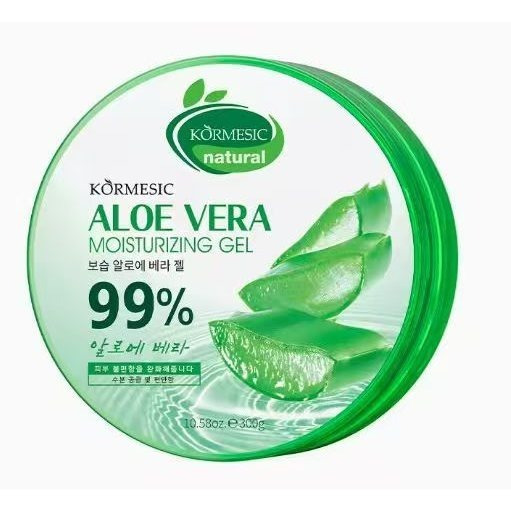 Image of Kormesic 99% Natural Aloe Vera Gel (300g) - Deep Moisturizing Skincare, Soothing Hydration & After-sun Relief Cream
