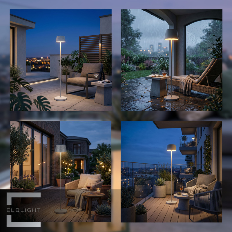 Image of Led Solar Outdoor Standing Lamp, Dimmable With Dusk-to-dawn Sensor, Usb-c Garden Light, Warm White 3000k, Outdoor Light For Terrace And Balcony, Stone Look, 122 Cm