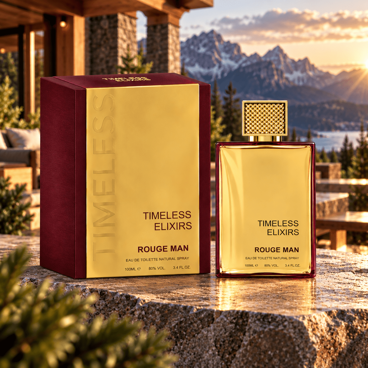 TEMU Perfume For Man – Elixirs Rouge Man 100ml Edt, With Jasmine, Saffron, , , Cedar & Fir Resin, Fragrance For Men, Warm Amber Masculine Scent, Full