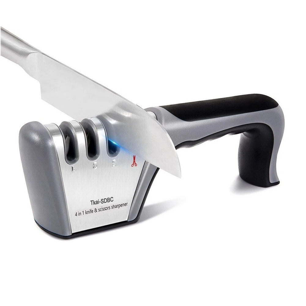 4-stage Knife And Scissor Sharpener With Professional Kitchen Knife Sharpener