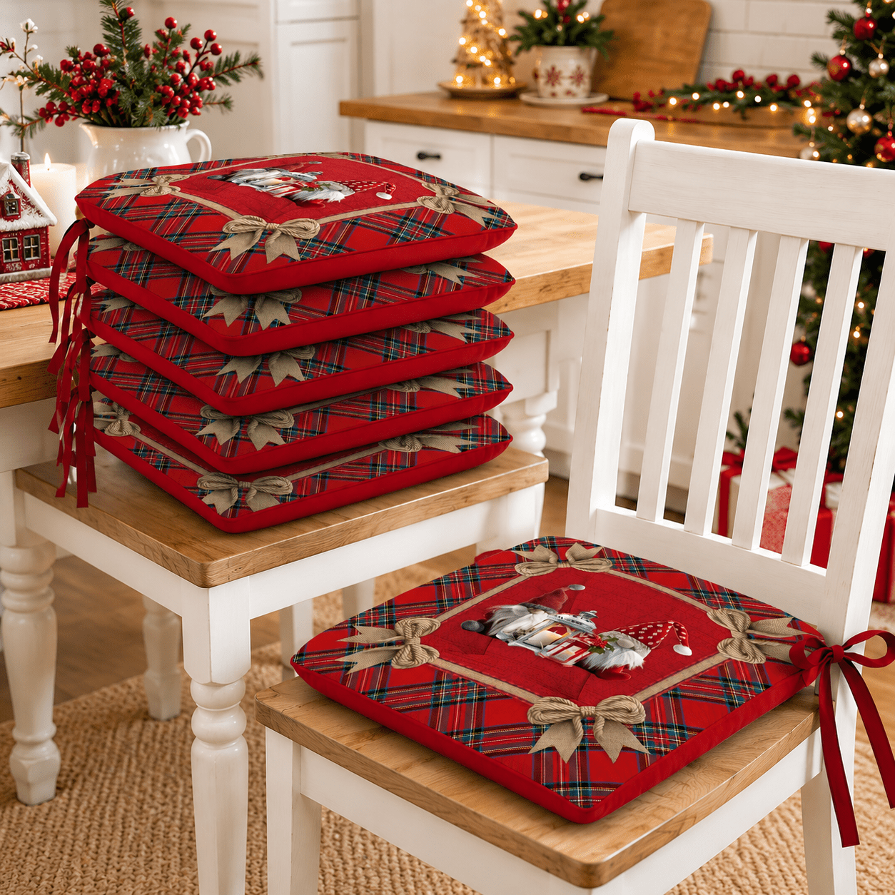 TEMU 6 Tie-back Cushions (set Of 6) - Dis Gnome (bow Sack) - Durable Hd Fabric For Indoor And Outdoor Use