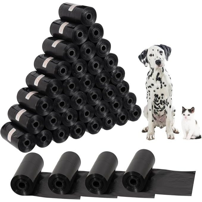 TEMU Pack de 465 Bolsas para Caca de Perro (31 Rollos) - 29,5x22 cm, Anti-Fugas y Ultra Resistentes, Bolsas de Basura Negras para Mascotas con