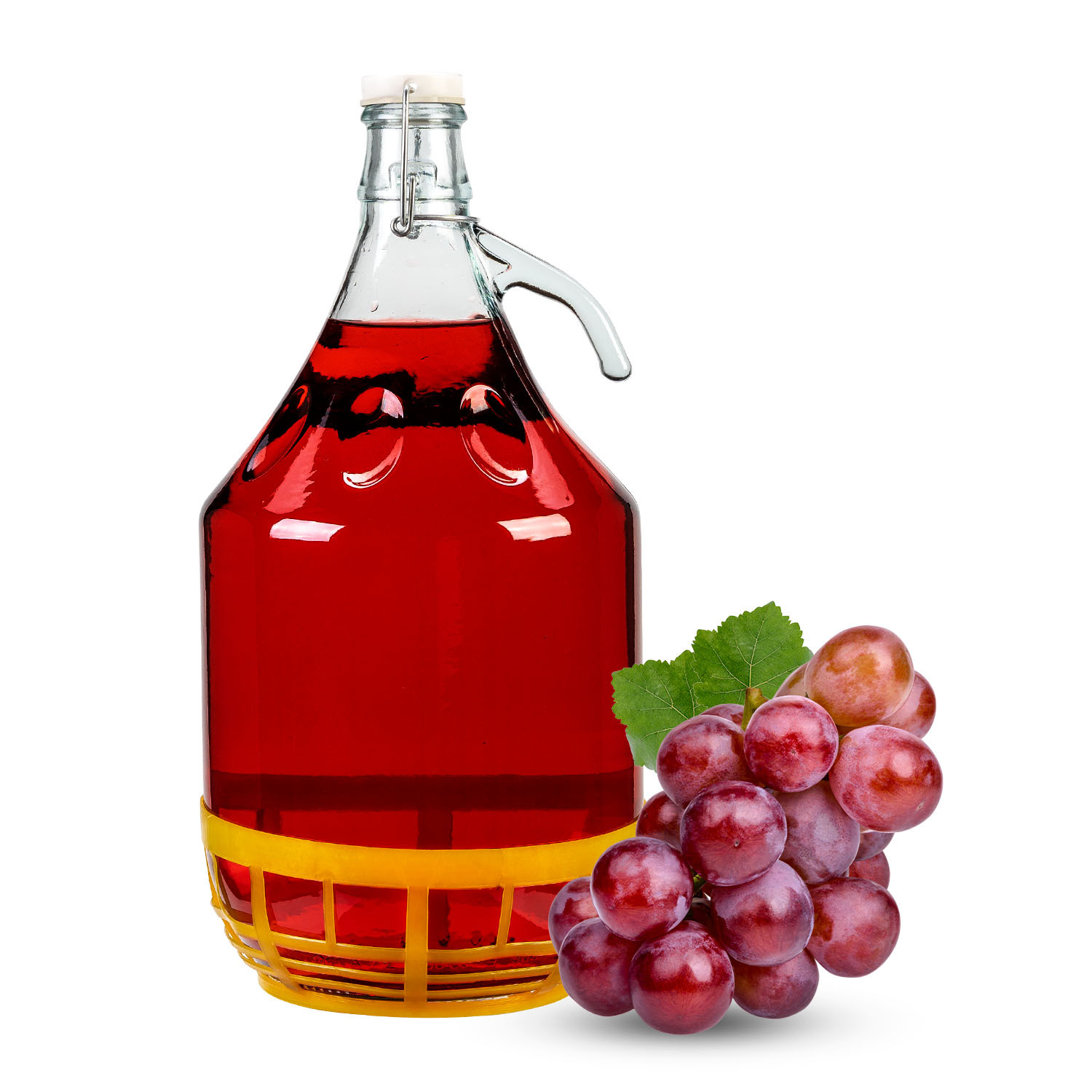 Image of Duck, 5l Balloon For Wine, Liqueurs, Moonshine, For Alcohol With A Basket Clip And Mesh - Glass Container For Fermentation, Home Production, Convenient And Durable.