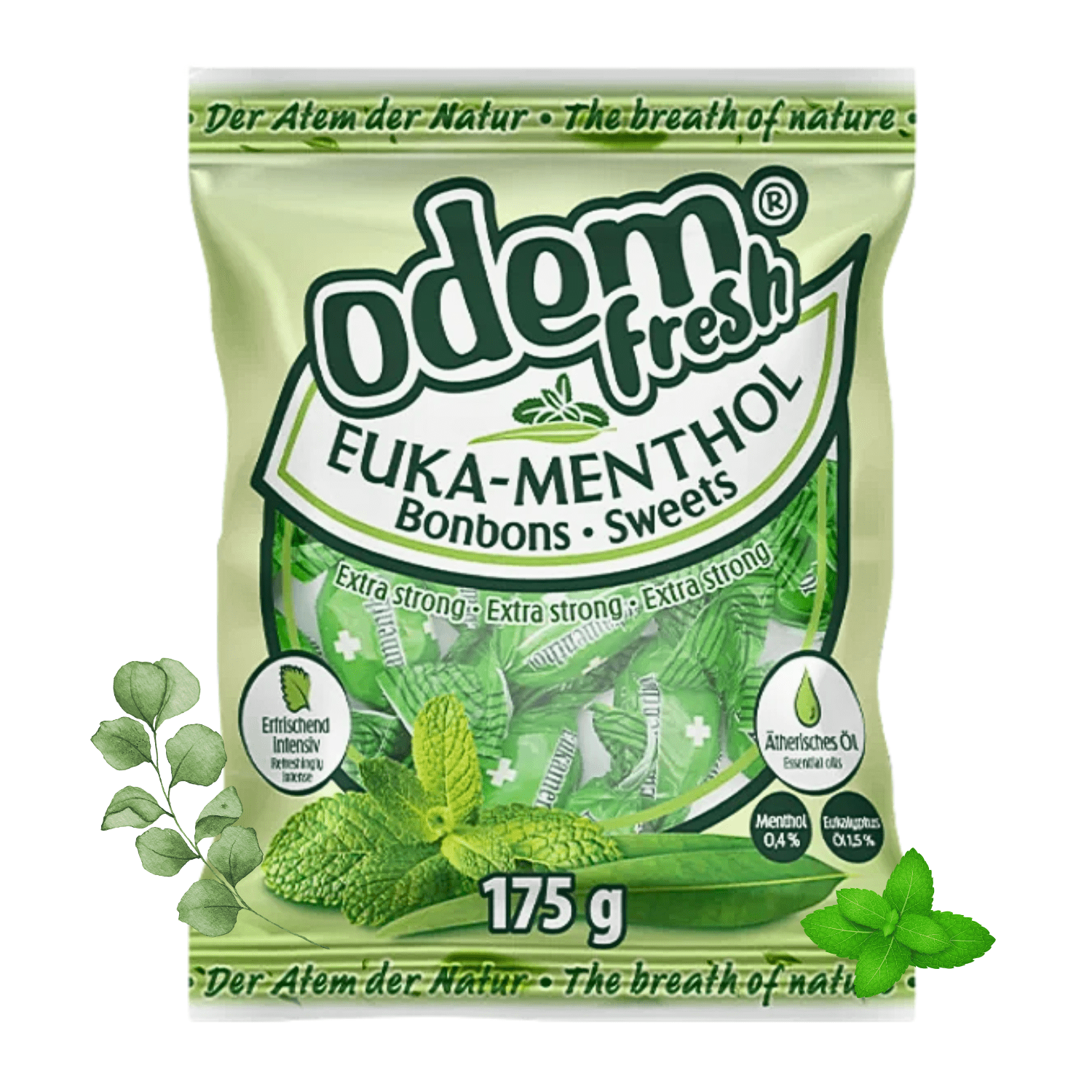 Image of Odem Eucalyptus Menthol Candies, 175g, Extra Strong Menthol Candies With Eucalyptus Menthol