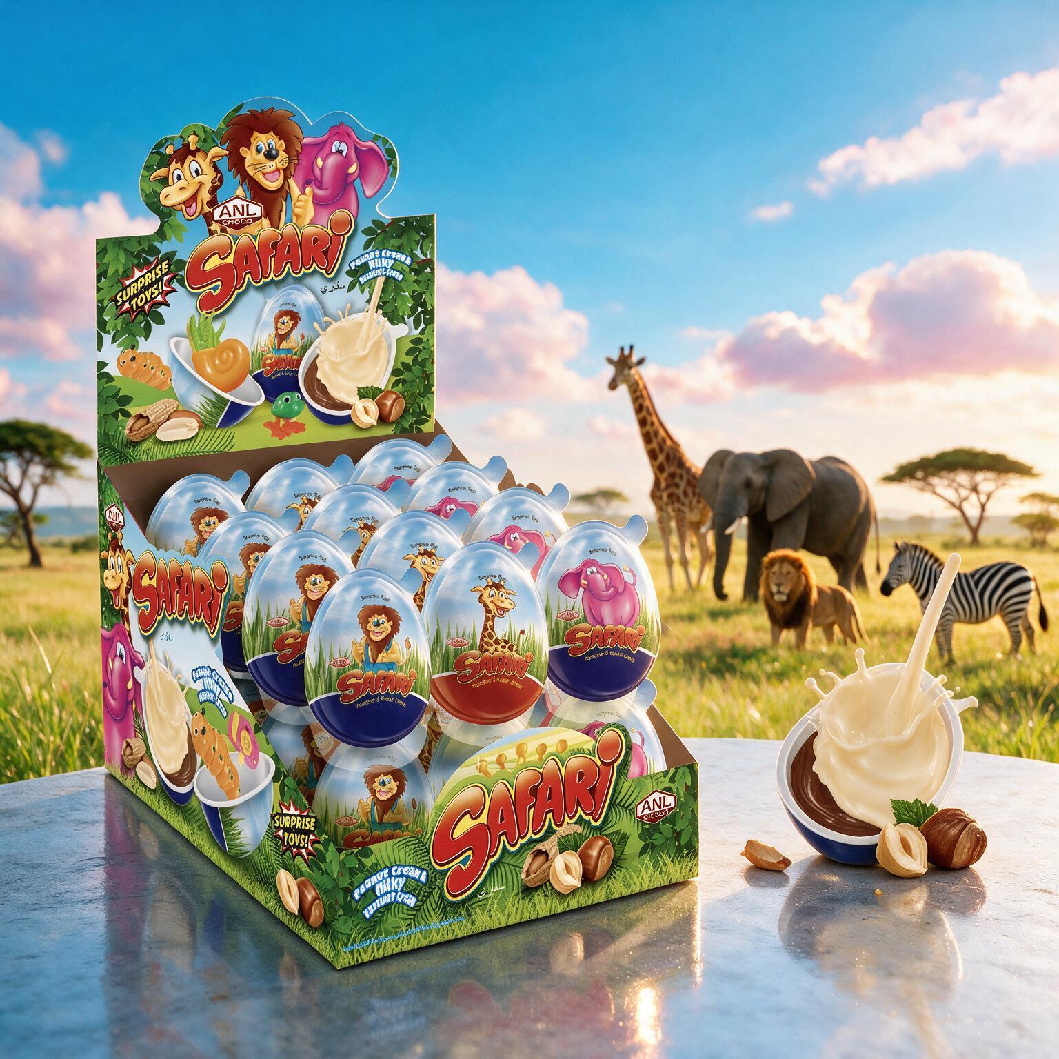 Image of 24pcs Display - Safari Kinder Surprise Eggs 24 X 15g