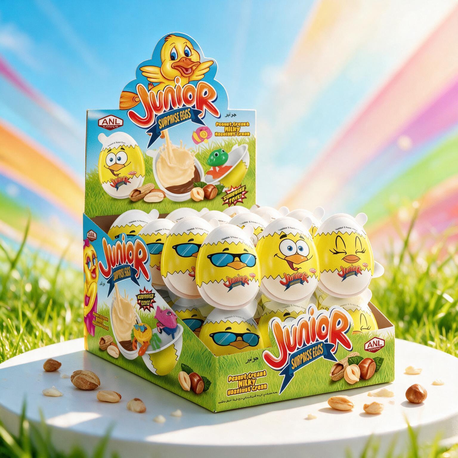 Image of 24er Thekendisplay - Junior Kinder Surprise Eggs 24x 15g