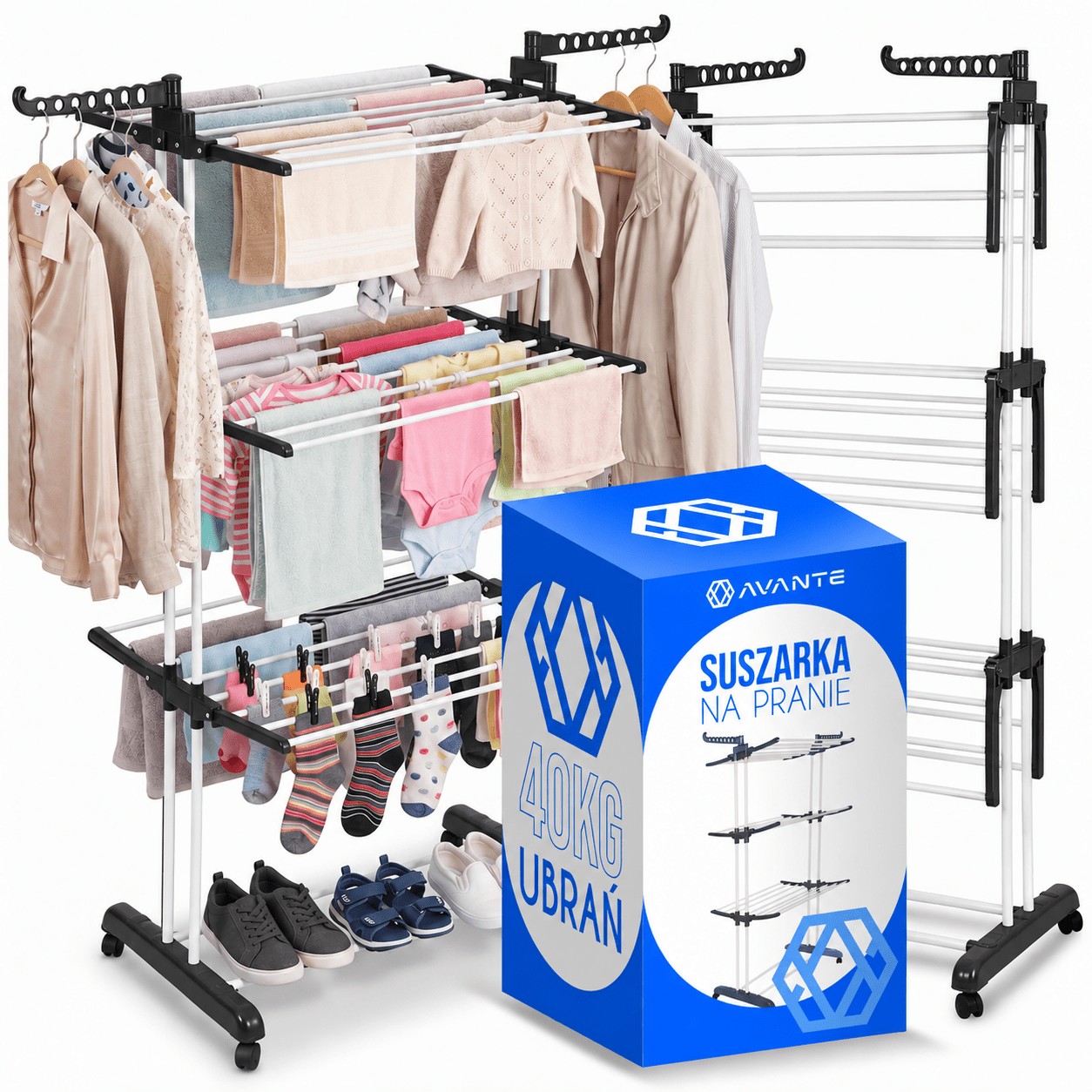 TEMU Sèche-linge Tour pour Linge, XXL, Construction Stable et Pliable, Idéal pour Sécher les Vêtements, les Sous-vêtements et les Serviettes, de