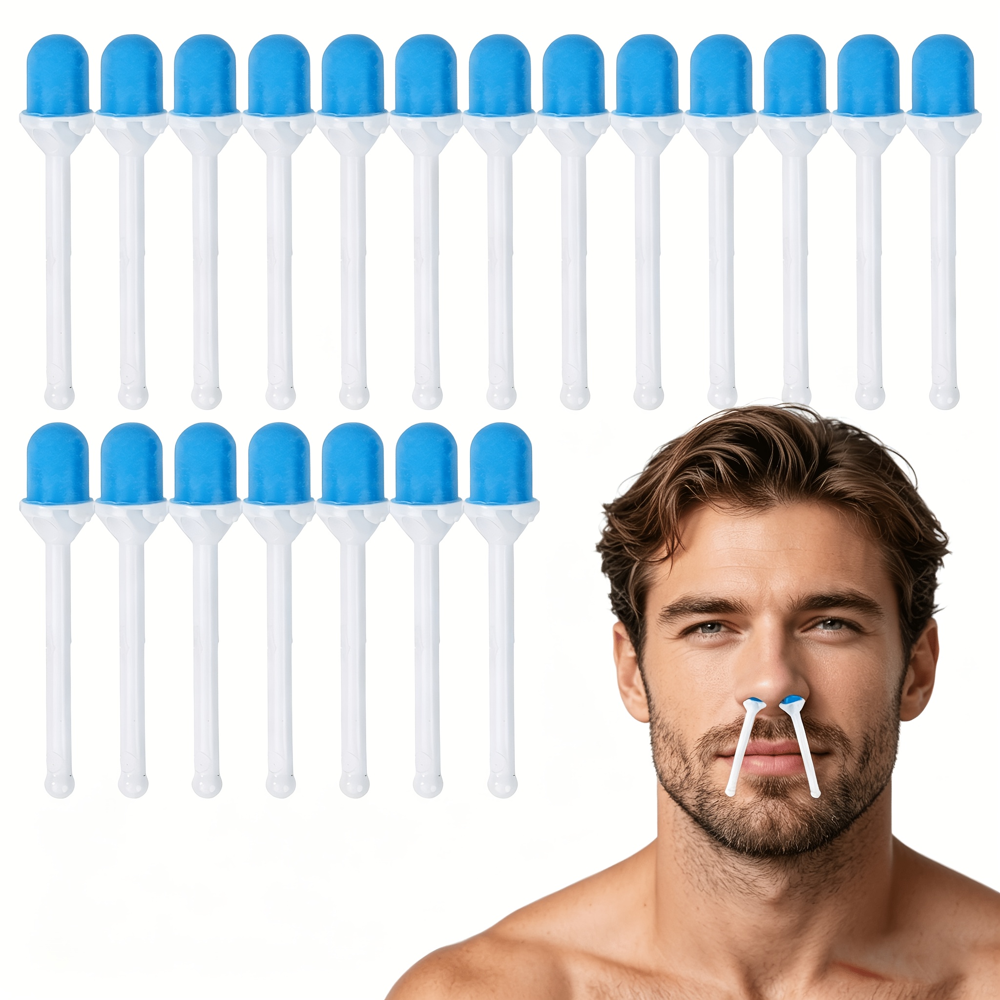 TEMU 20pcs Men's Facial Hair Removal Sticks Set, Fast Hair Removal With Hair Dryer, Hypoallergenic Gentle Non-irritating Formula, Ideal For Face,